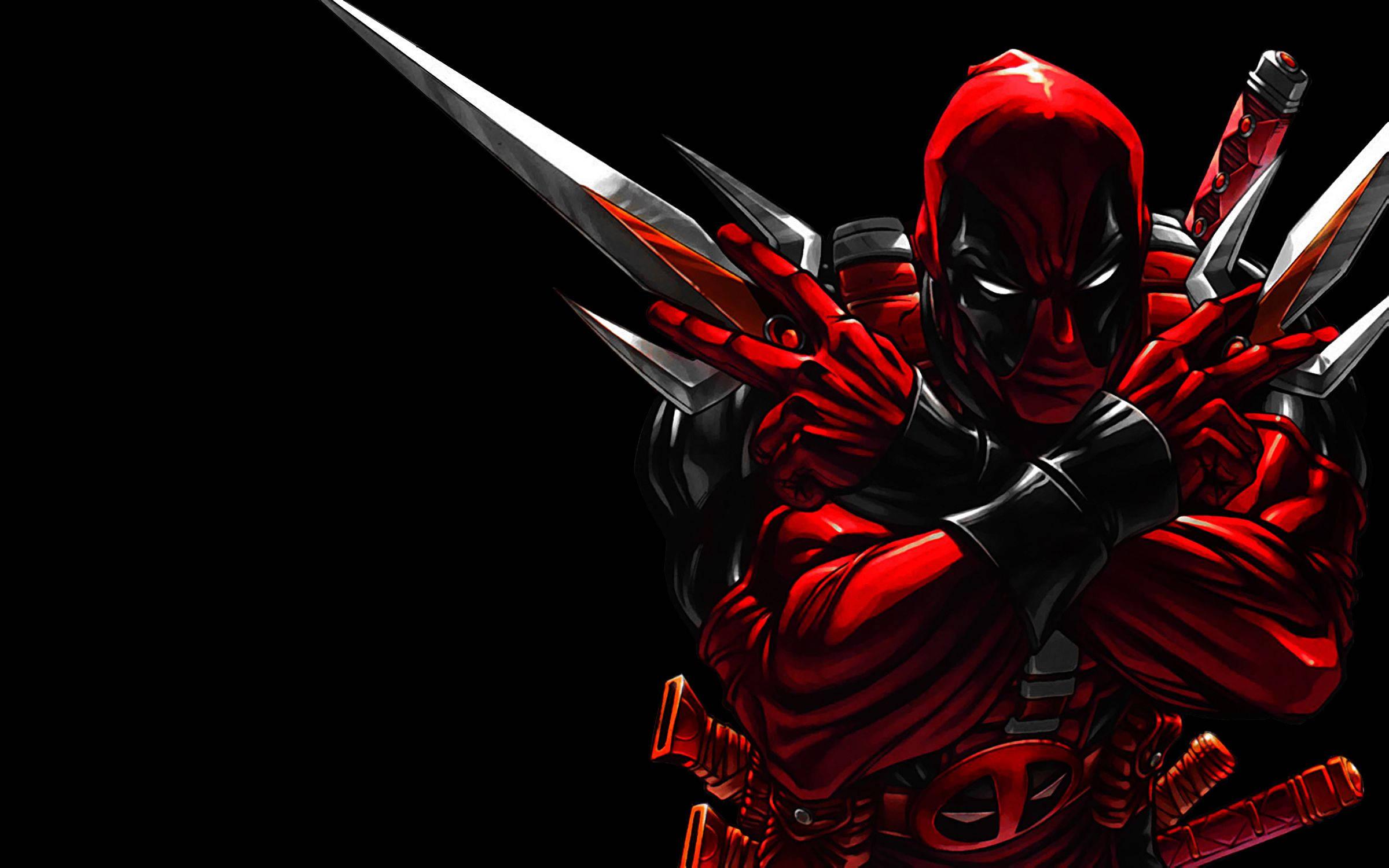 Deadpool With Pair Of Sias — 2400x1500 wallpaper
