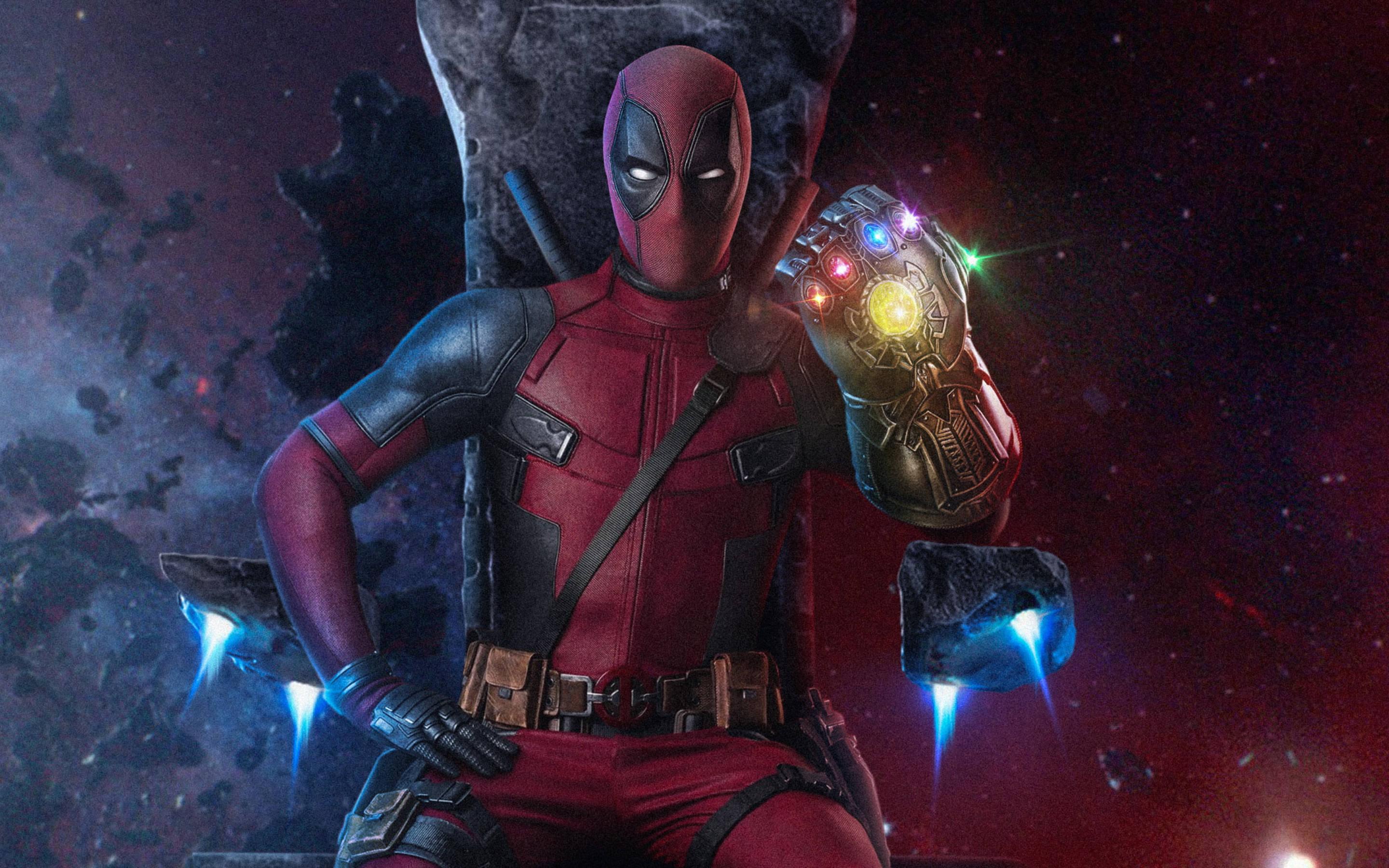 Deadpool With The Infinity Stones — 2880x1800 wallpaper