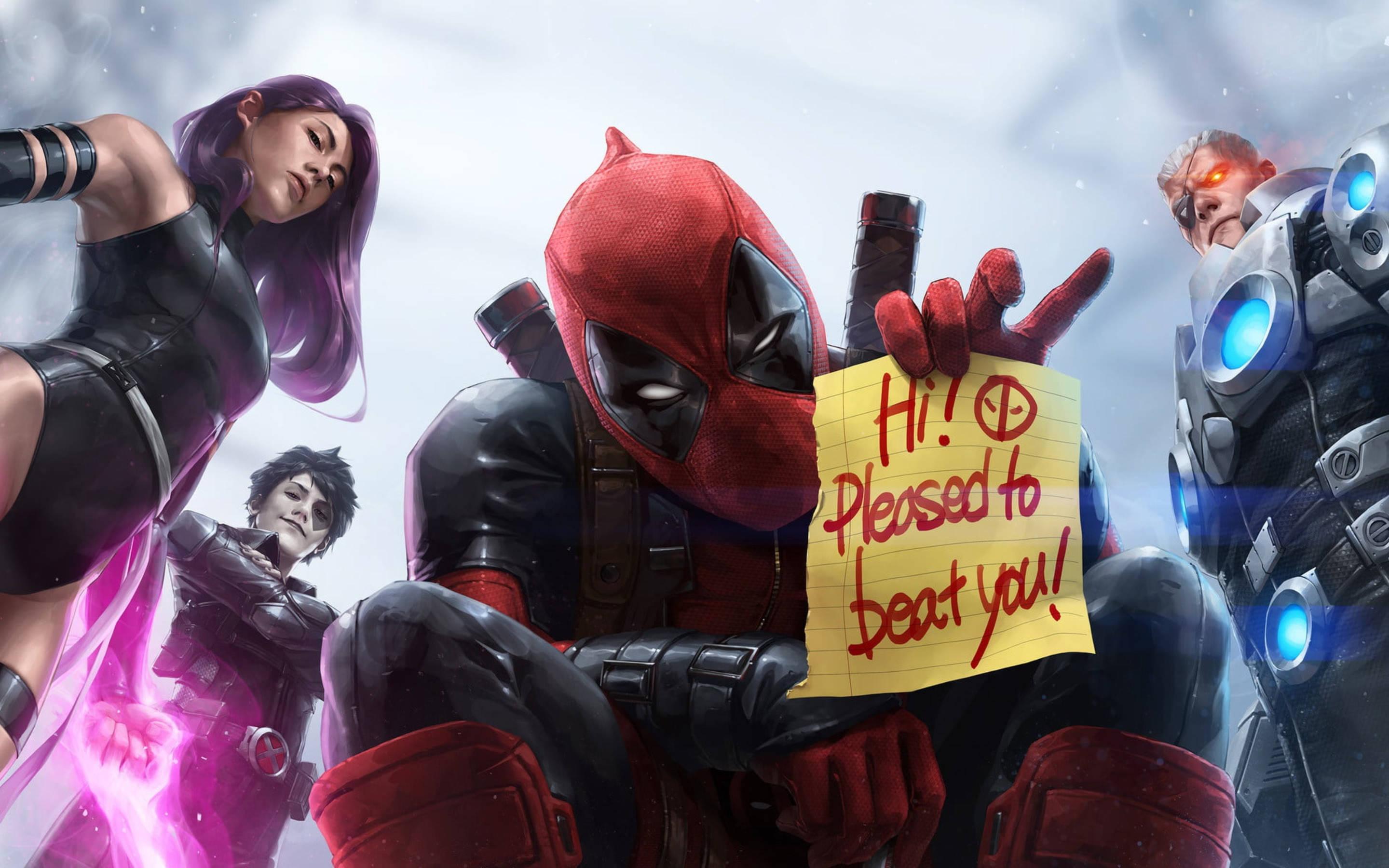 Deadpool With The X-Force — 2880x1800 wallpaper