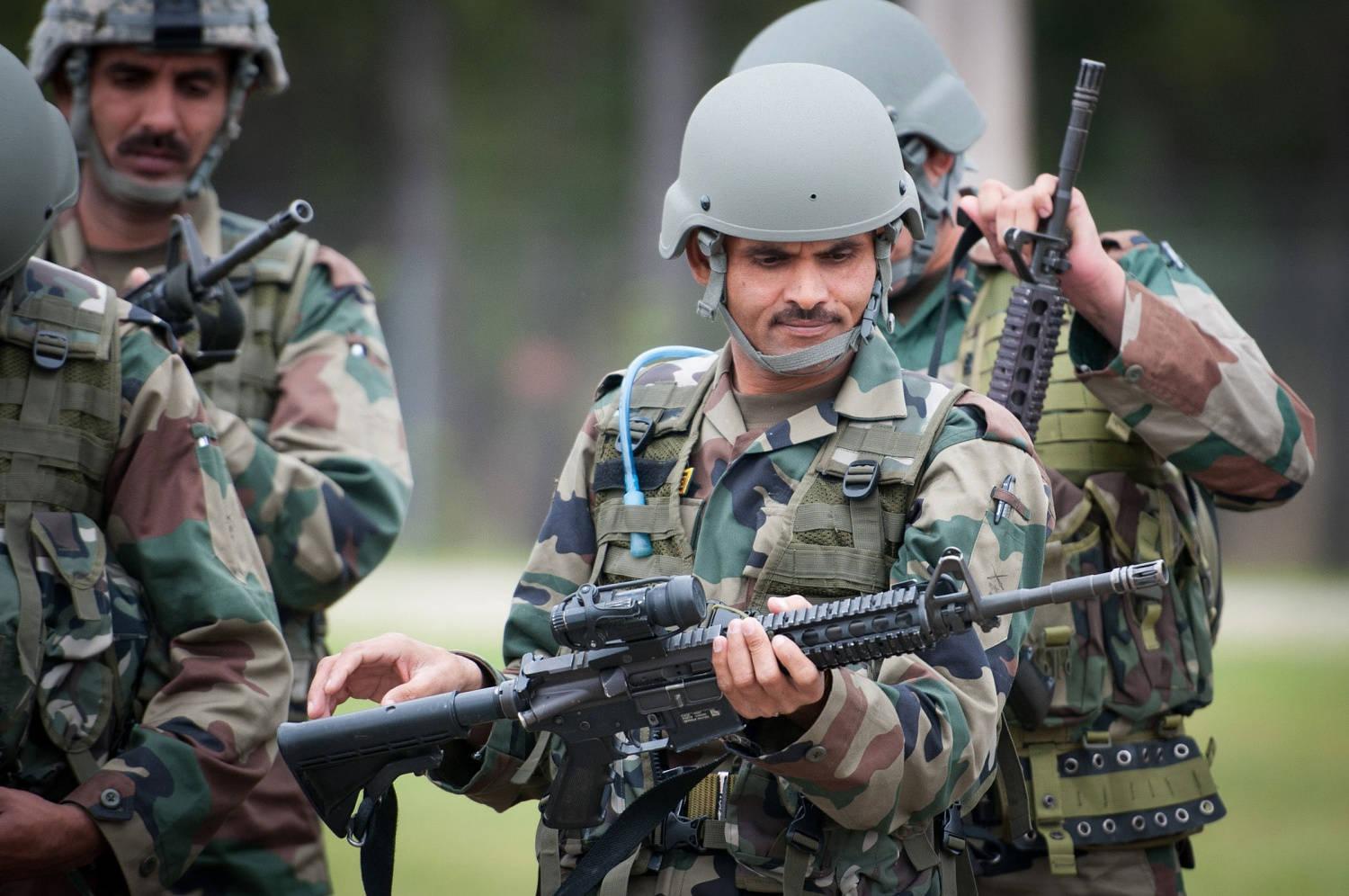 Dedicated Forces of the Indian Army Inspecting Firearms — 1500x996 wallpaper