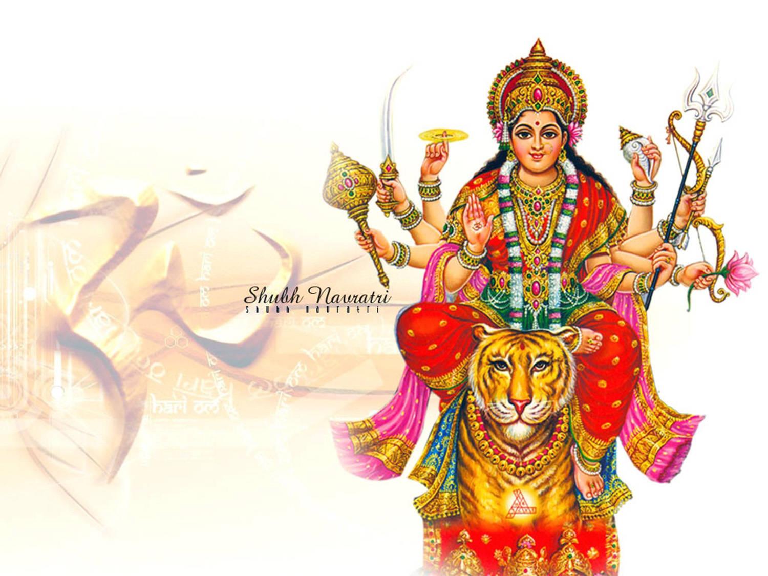 Deity Maa Sherawali Shubh Navratri Poster — 1500x1125 wallpaper