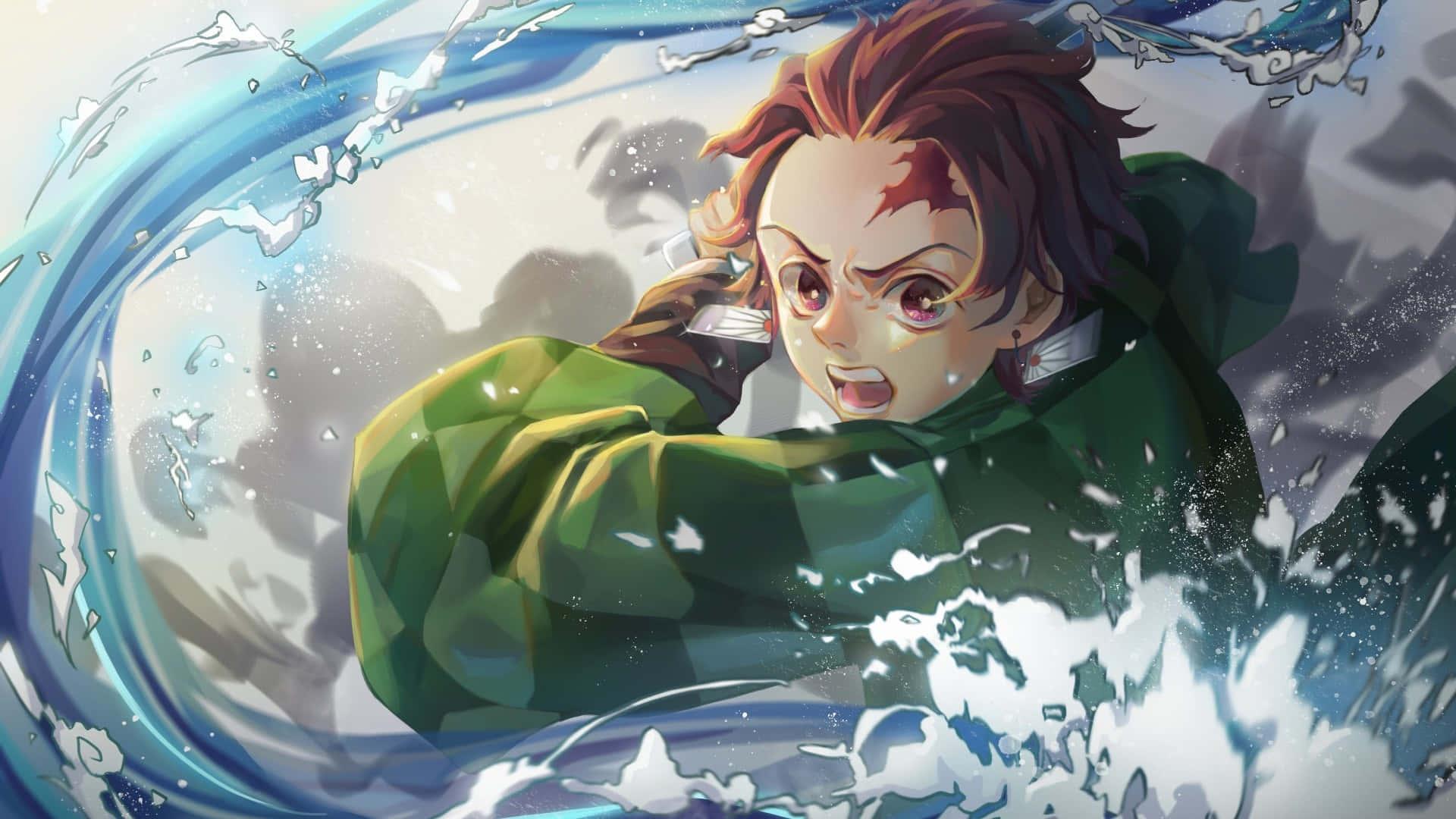 Demon Slayer Anime Kamado Tanjiro Water Breathing Style — 1920x1080 wallpaper
