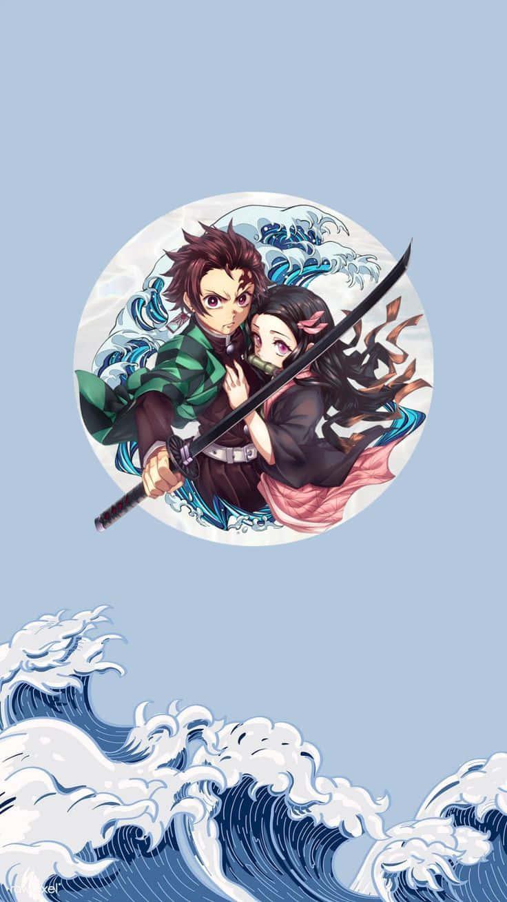Demon Slayer Anime Kamado's Siblings Tanjiro And Nezuko — 736x1308 wallpaper