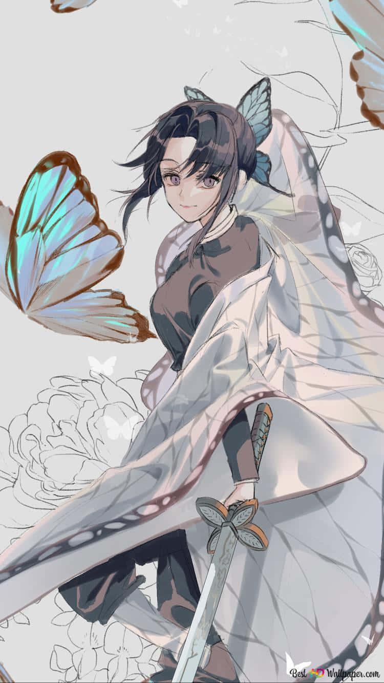 Demon Slayer Anime Shinobu Kocho Insect Breathing — 750x1334 wallpaper
