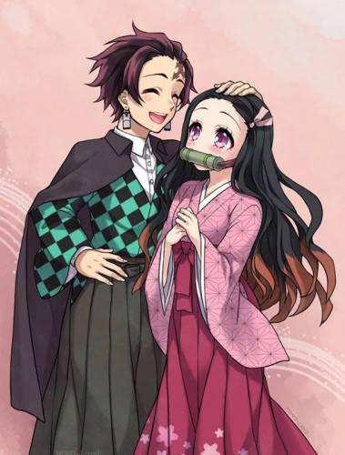 Demon Slayer Nezuko With Brother — 379x500 wallpaper