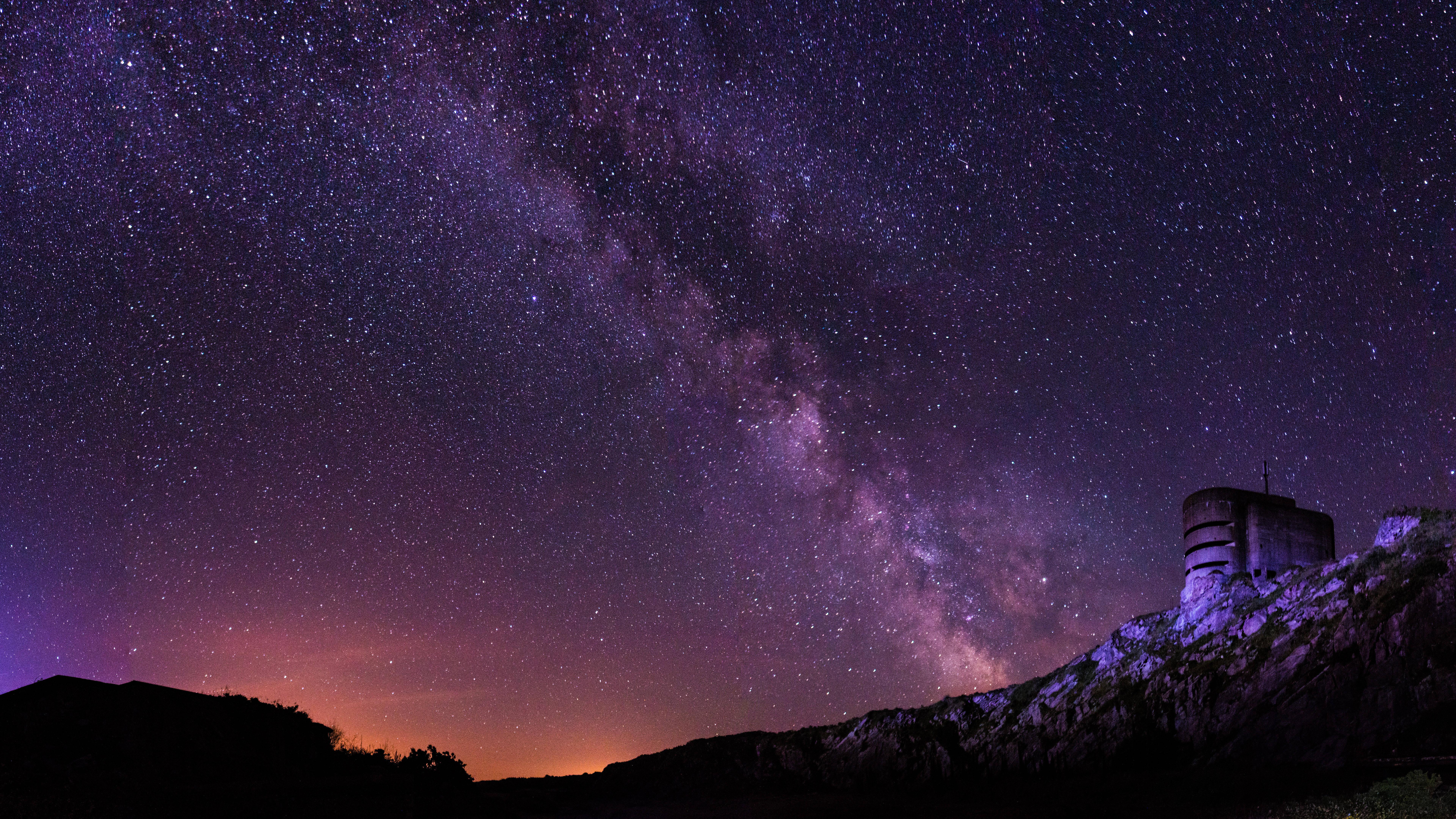 Desktop 4K Starry Night Sky — 7680x4320 wallpaper