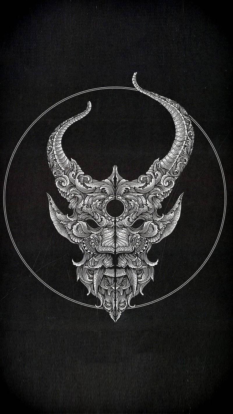 Detailed Dark Devil Illustration — 800x1422 wallpaper