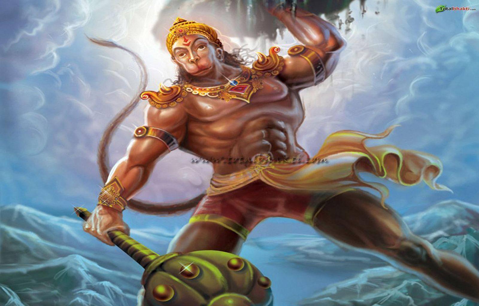 Devotional Glory - The Ripped Hanuman of Bajrang Dal in High Definition — 1600x1024 wallpaper