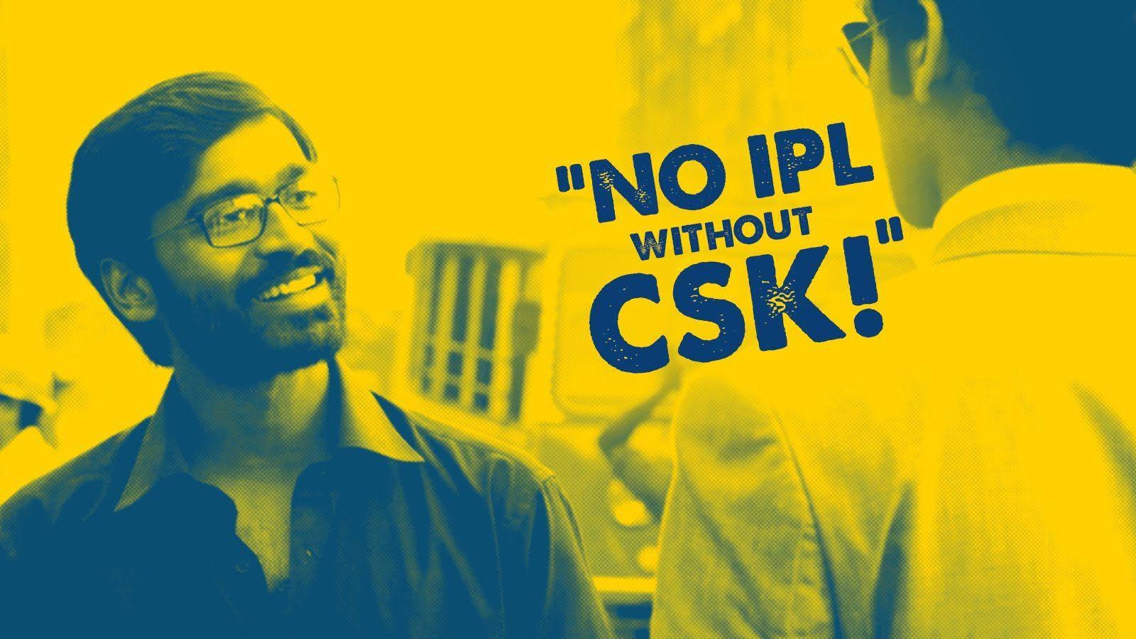 Dhanush CSK Quote — 1600x900 wallpaper