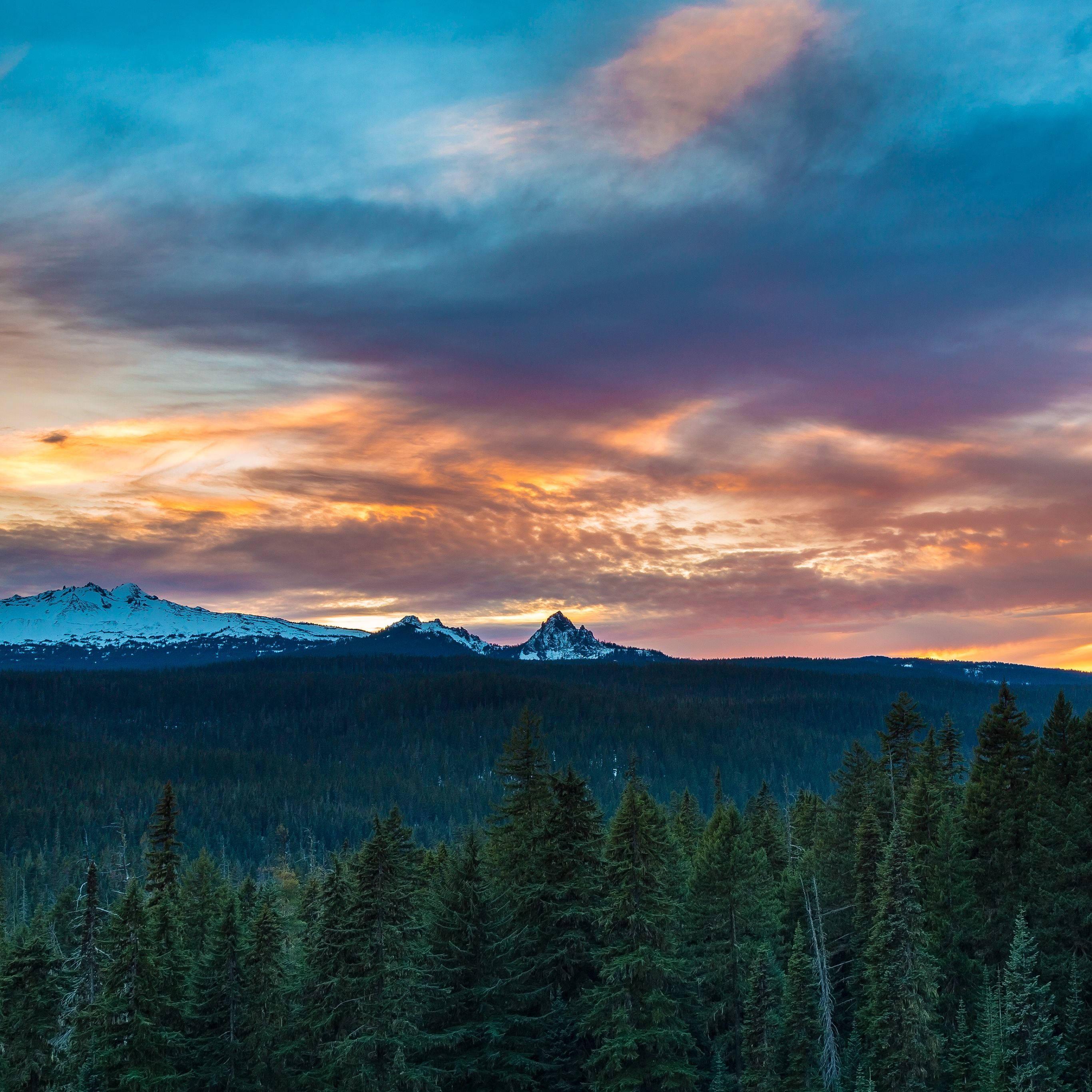 Diamond Peak Sunset iPad — 2732x2732 wallpaper