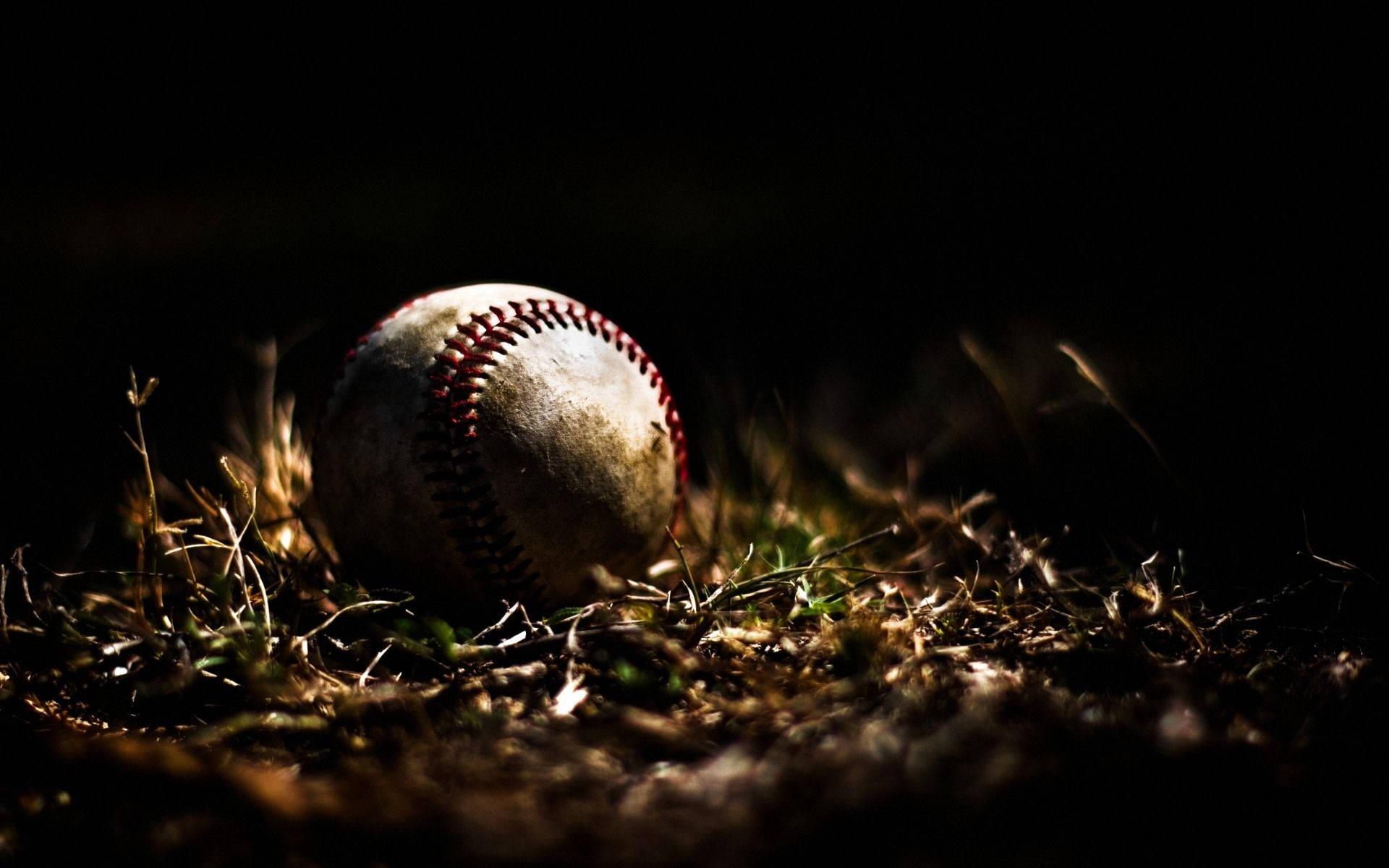 Dirty Messy Baseball On The Ground — 1920x1200 wallpaper