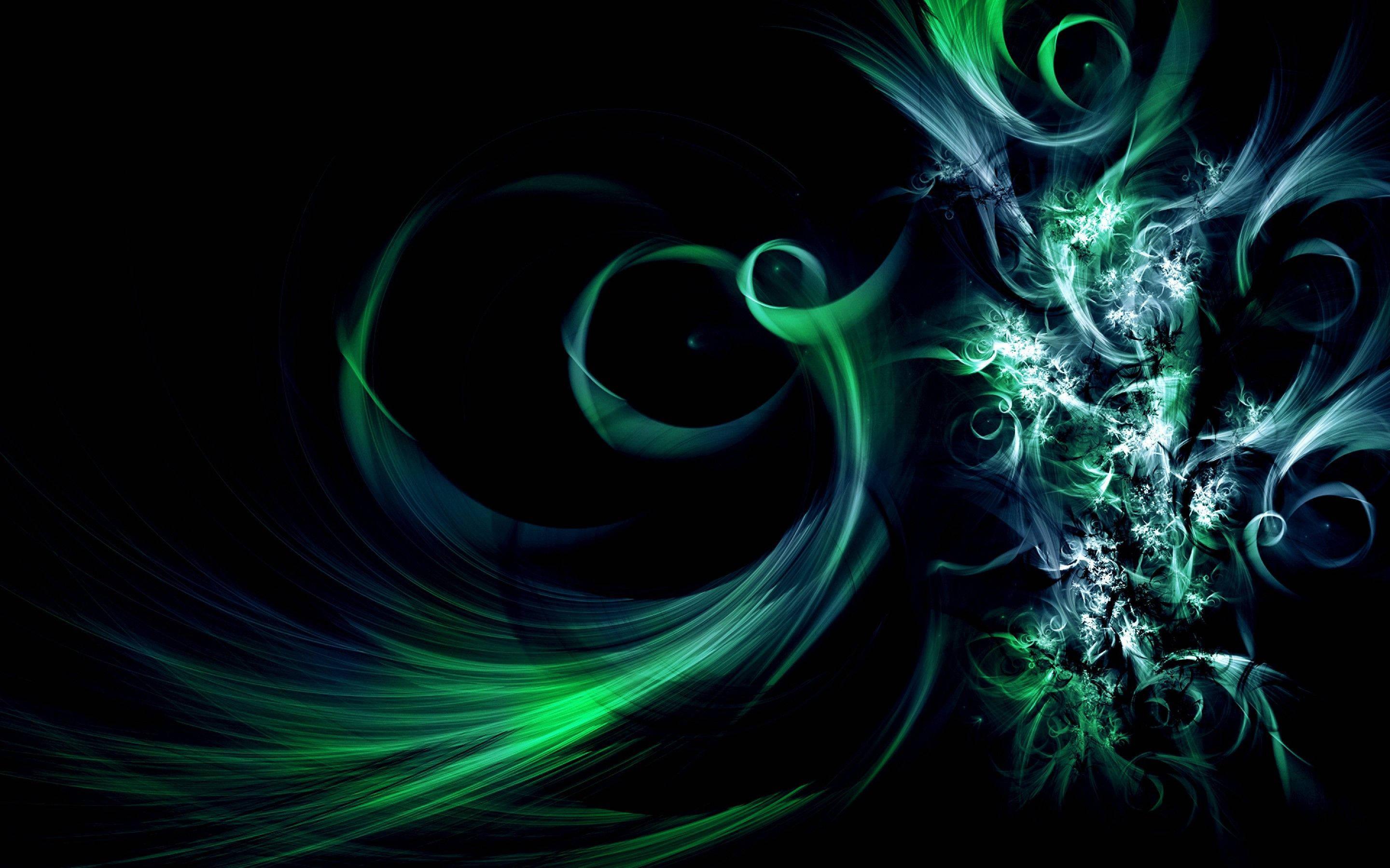 Discover a new world of possibilities with Cool Green Glowing Lights — 2880x1800 wallpaper