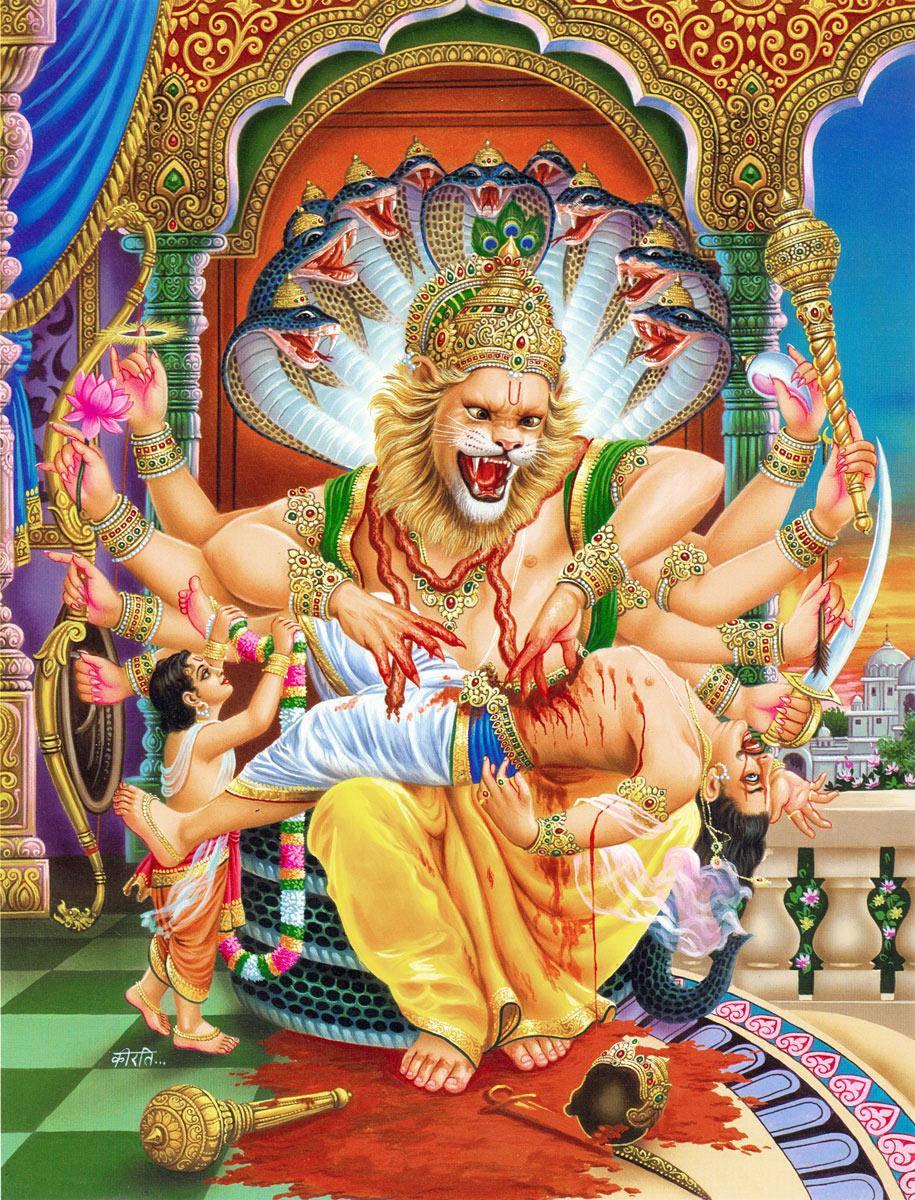 Divine Fury - Lord Narasimha — 915x1200 wallpaper