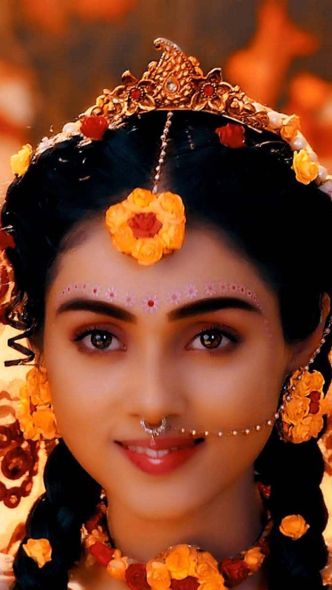 Divine Love - Radha and Krishna in a Heartfelt Embrace — 1080x1920 wallpaper