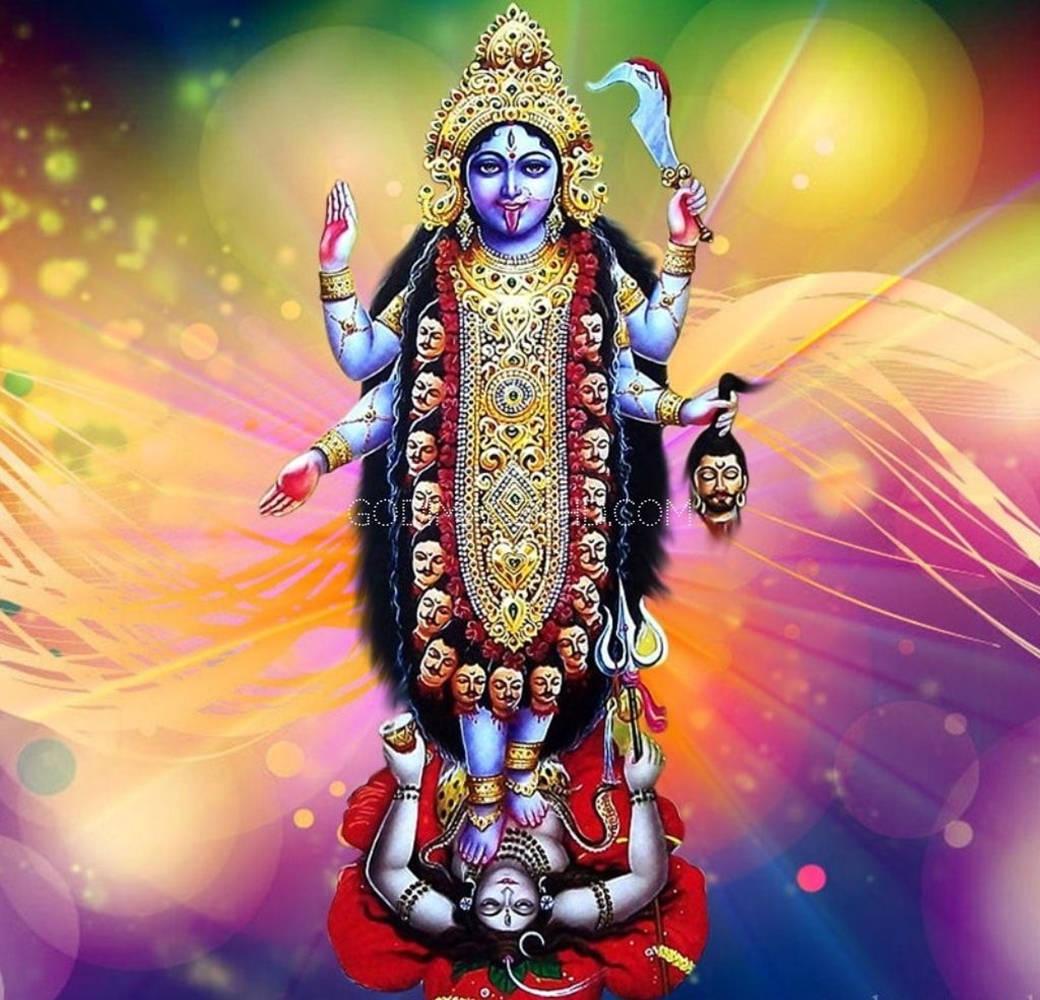 Divine Maa Kali Dancing on Lord Shiva - A Rainbow Aesthetic — 1040x1000 wallpaper