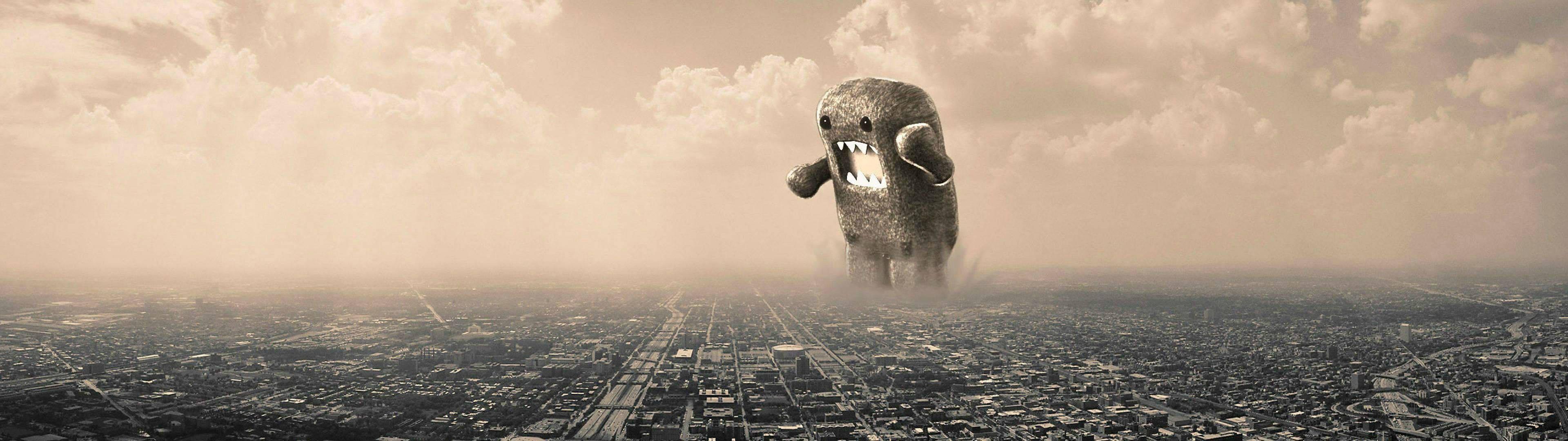 Domo Monster Welcomes You To The World Of Dual Monitor — 3840x1080 wallpaper
