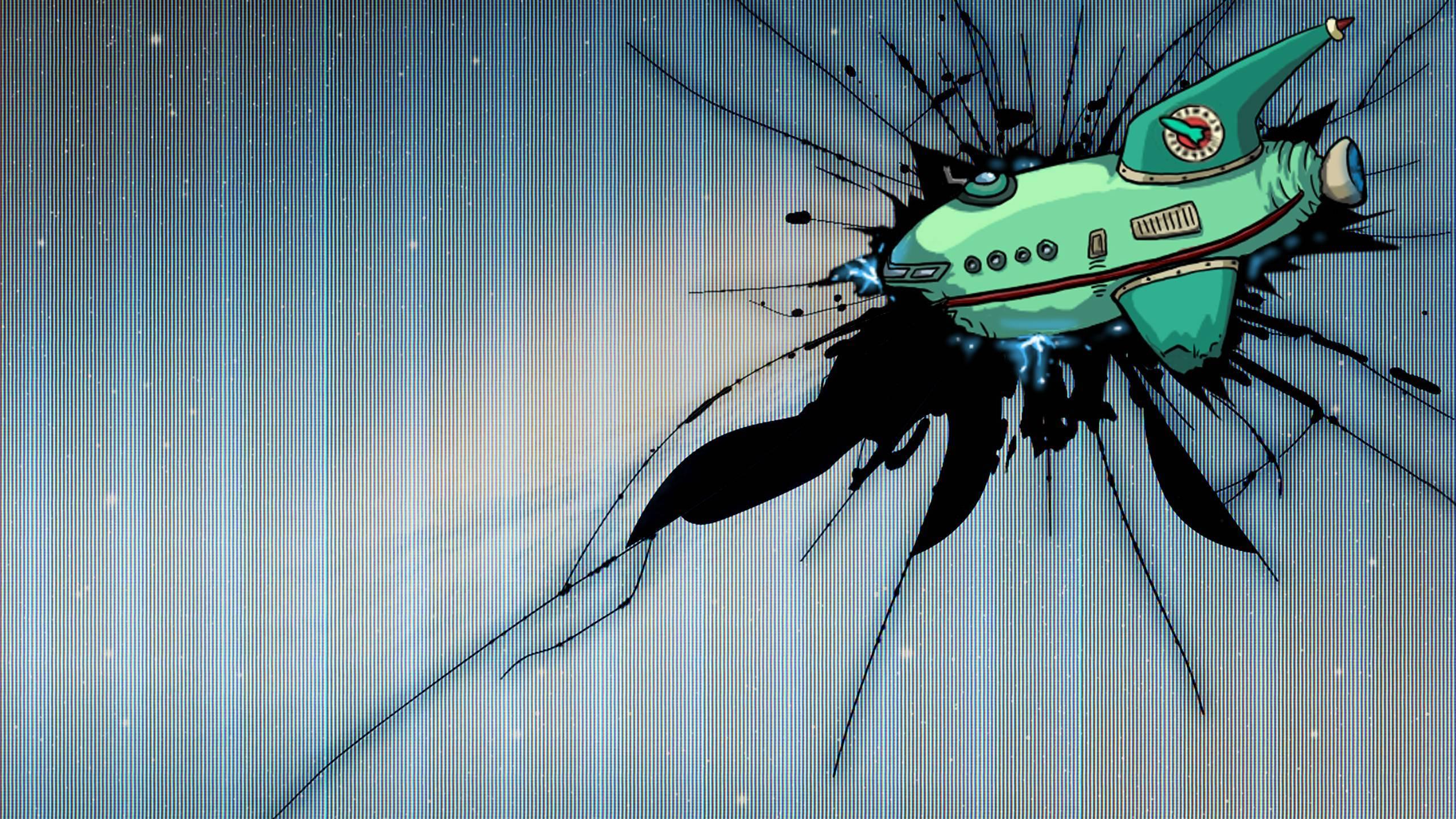 Don’t Fly Anywhere With a Cracked Monitor — 2560x1440 wallpaper