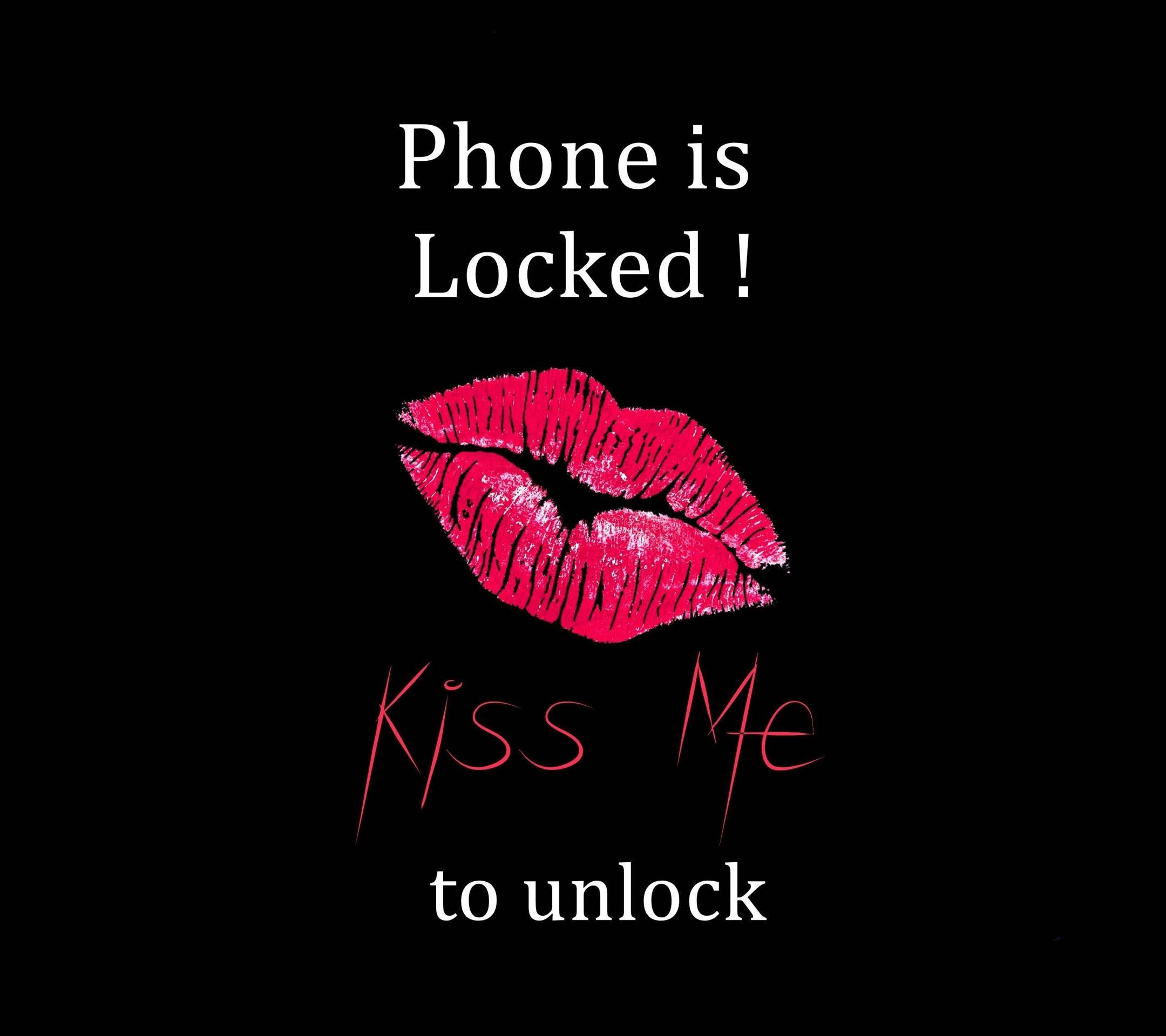 Don't Touch My Phone Kiss To Unlock — 2160x1920 wallpaper