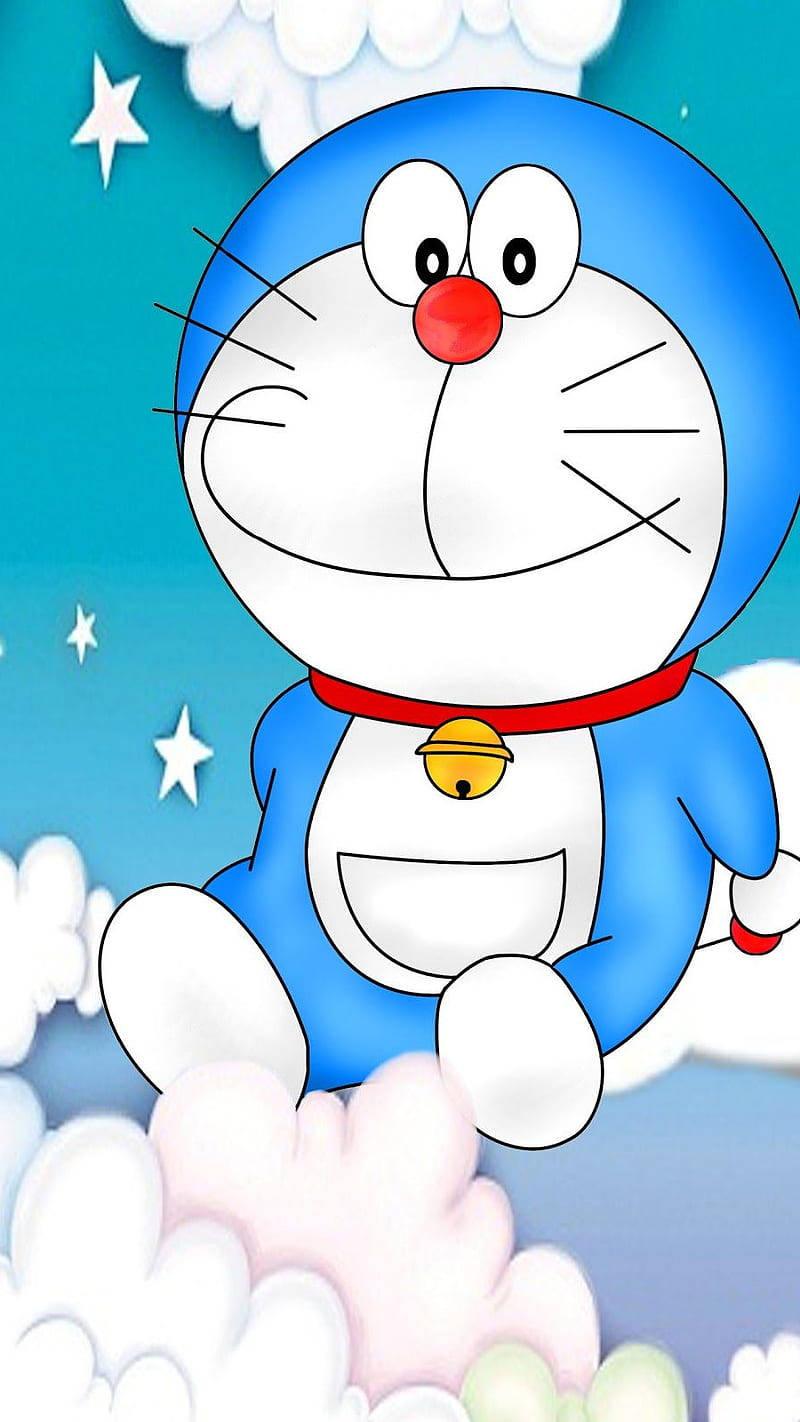 Doraemon On Clouds Cartoon IPhone — 800x1422 wallpaper