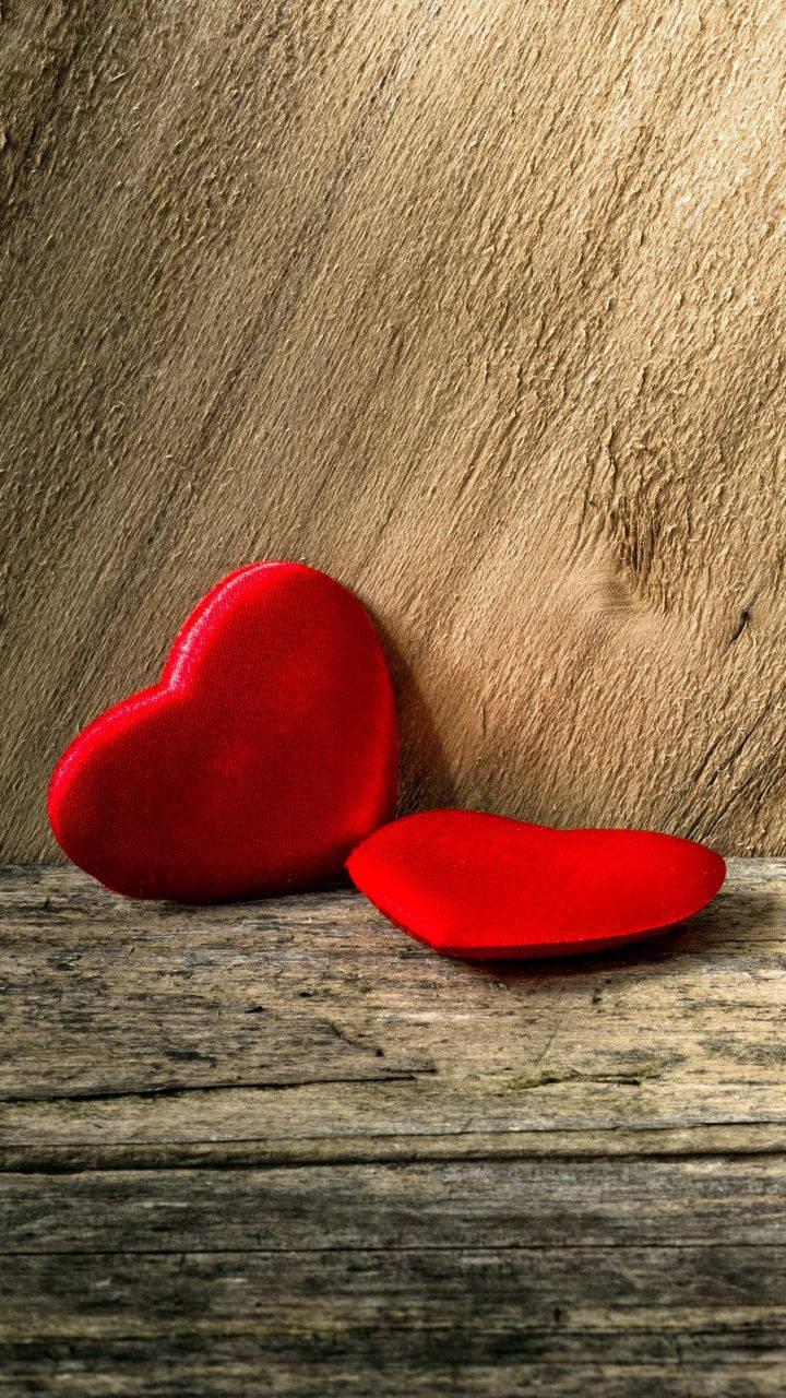 Double Red Hearts Love Phone — 720x1280 wallpaper