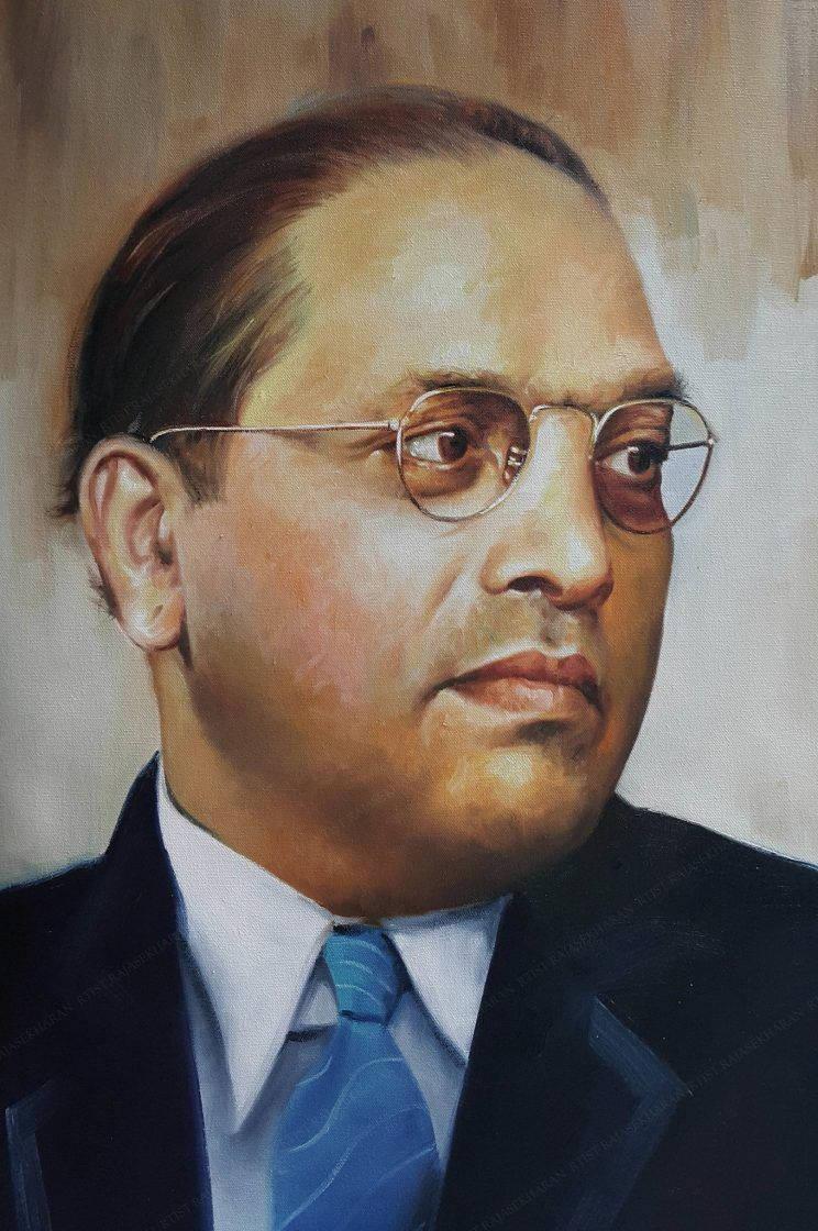 Dr Babasaheb Ambedkar Side View Painting — 744x1120 wallpaper