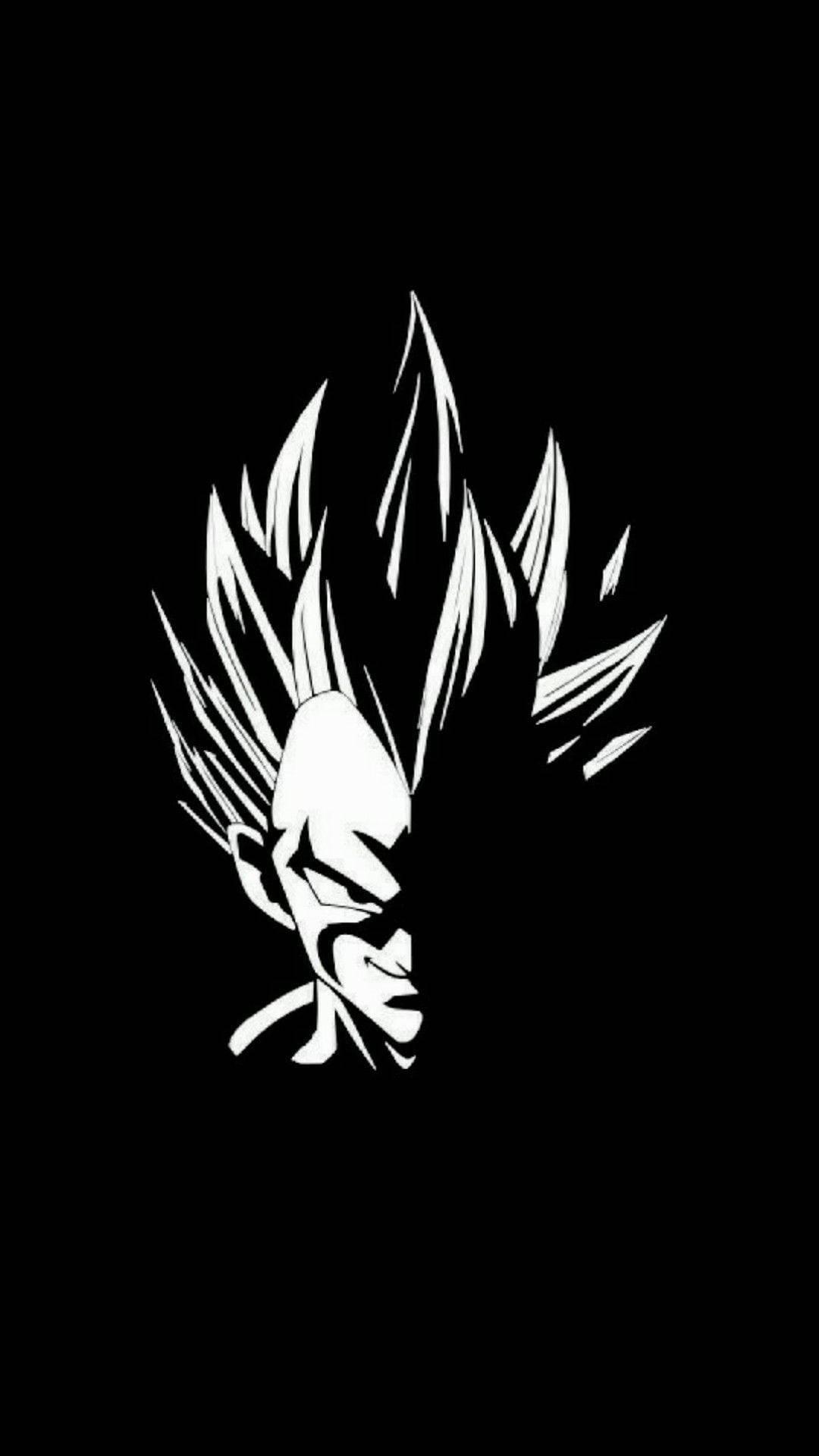 Dragon Ball Z Vegeta Black And White PFP — 1080x1920 wallpaper