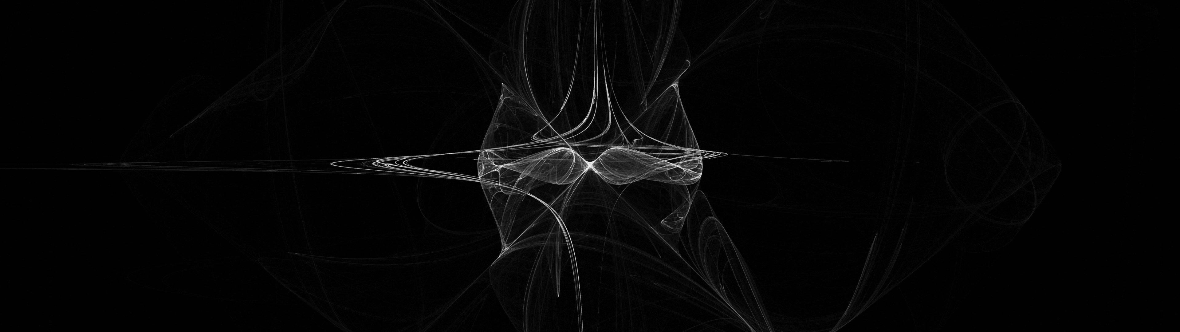 Dual Monitor Abstract Mist Lines — 3840x1080 wallpaper