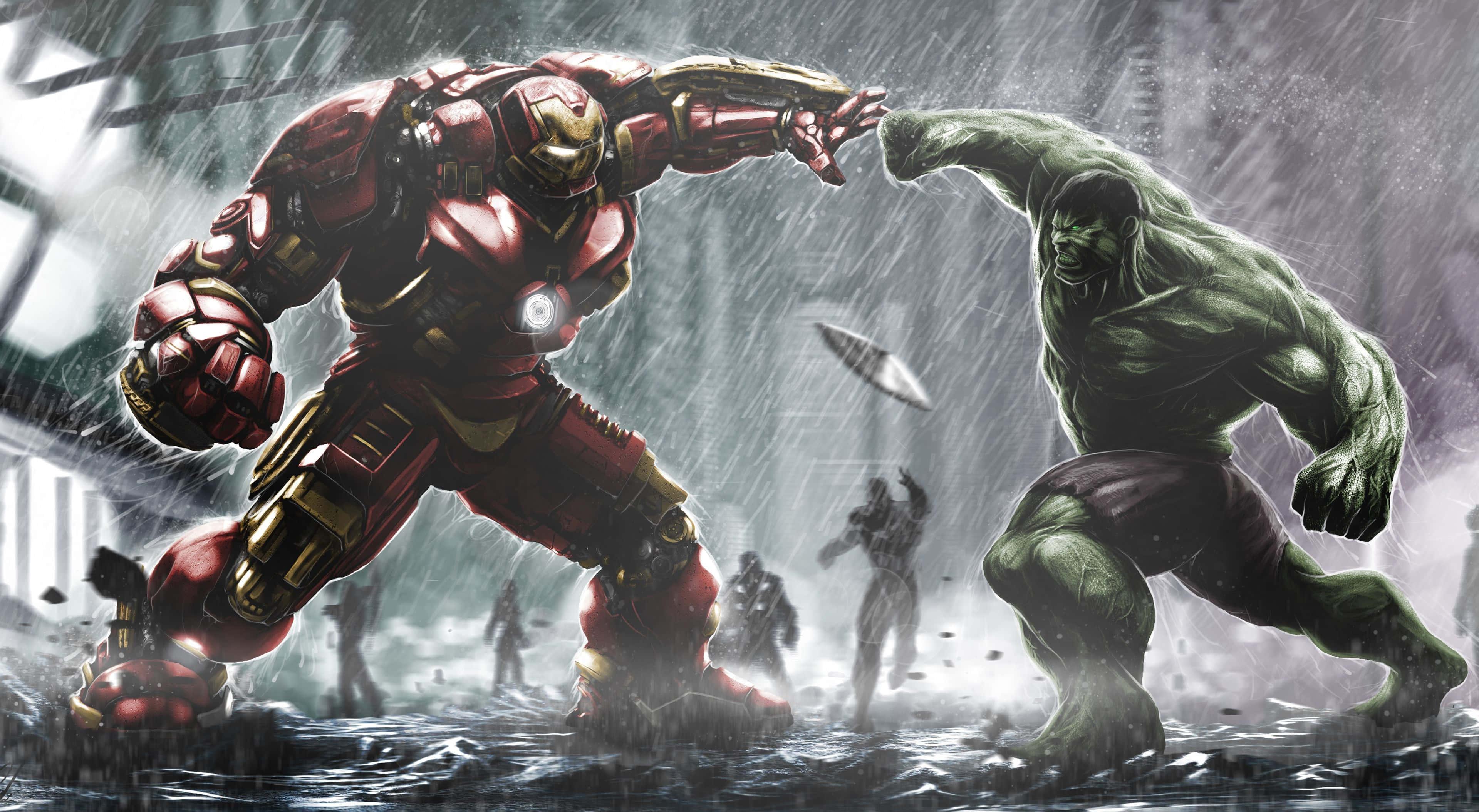 Dynamic Marvel Superheroes Assemble in Stunning 4K Background — 3840x2110 wallpaper
