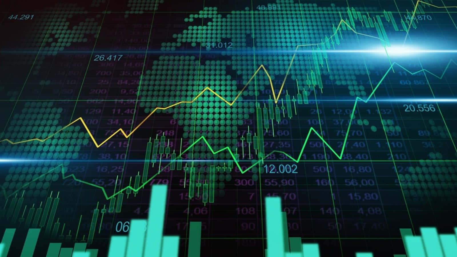Dynamic Trading Atmosphere — 1600x900 wallpaper