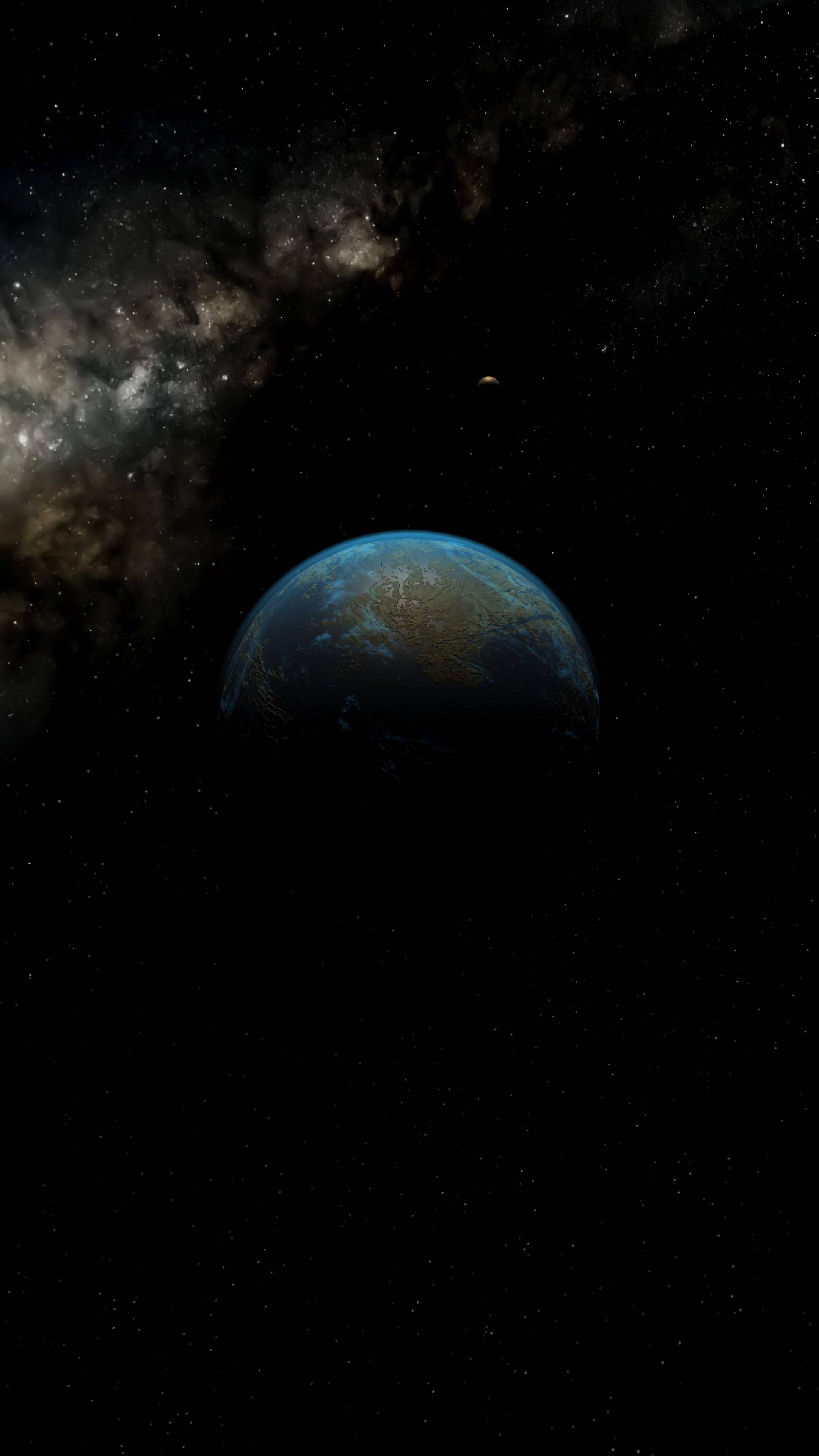 Earth 4K Ultra HD Dark Phone — 2160x3840 wallpaper