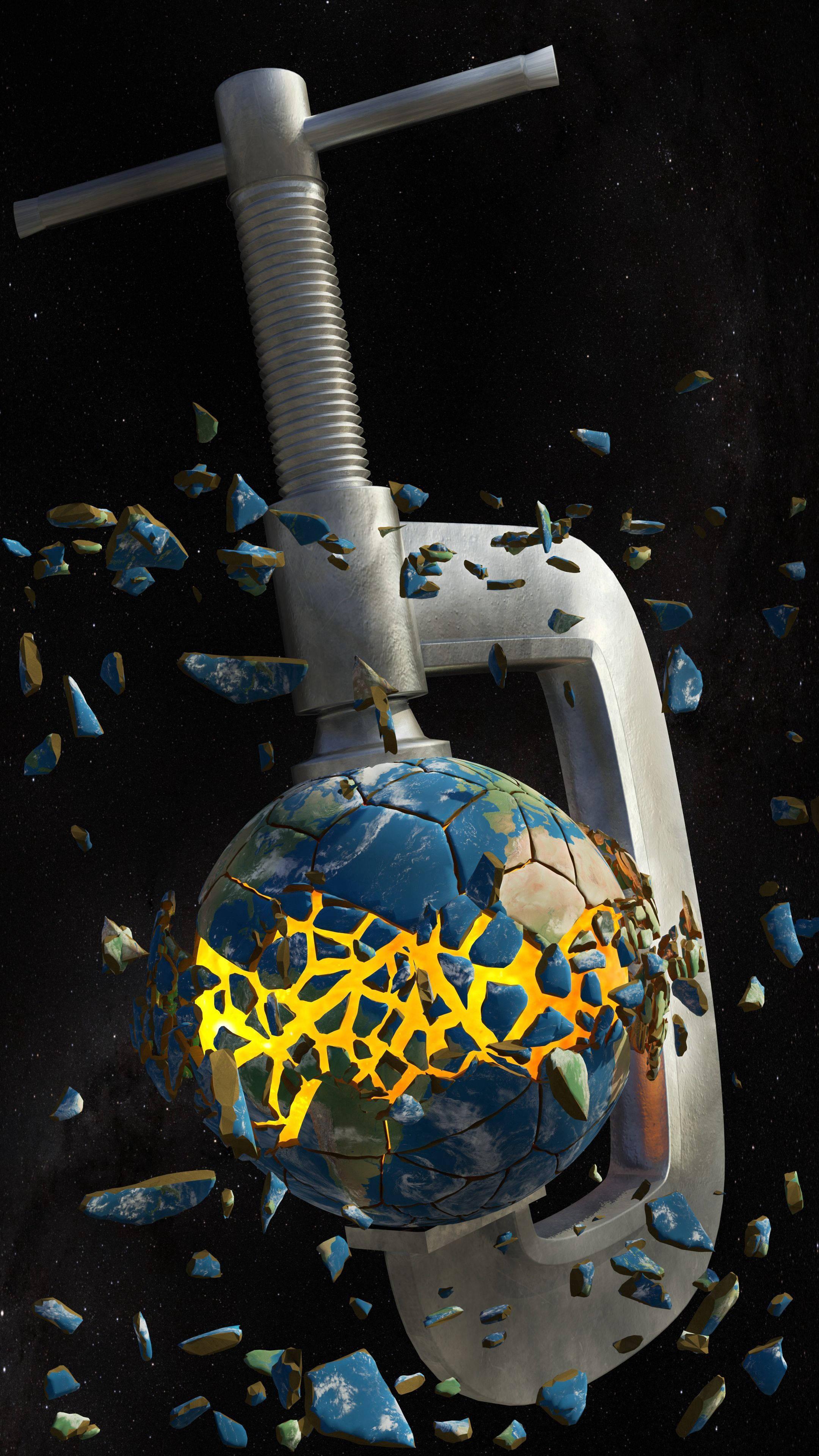 Earth in peril — 2160x3840 wallpaper