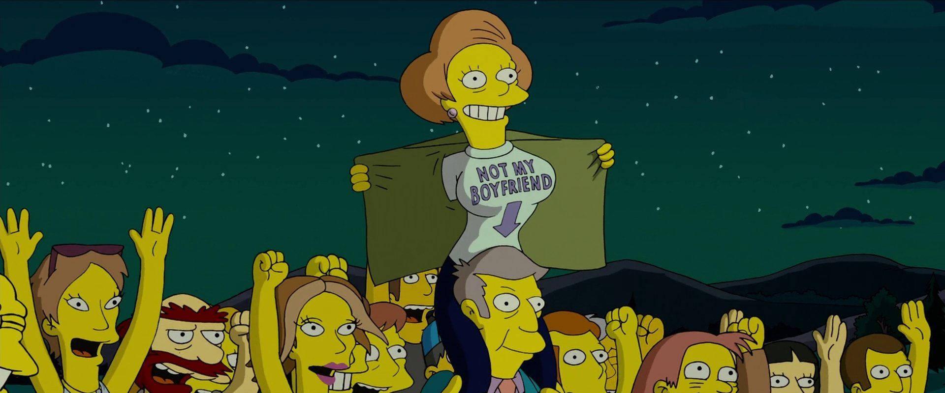 Edna Krabappel Simpsons Movie — 1920x800 wallpaper