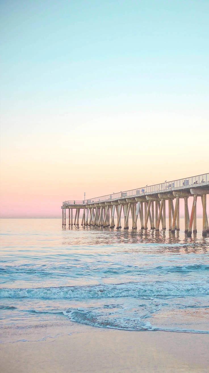 Elevated Pier Summer iPhone — 736x1308 wallpaper