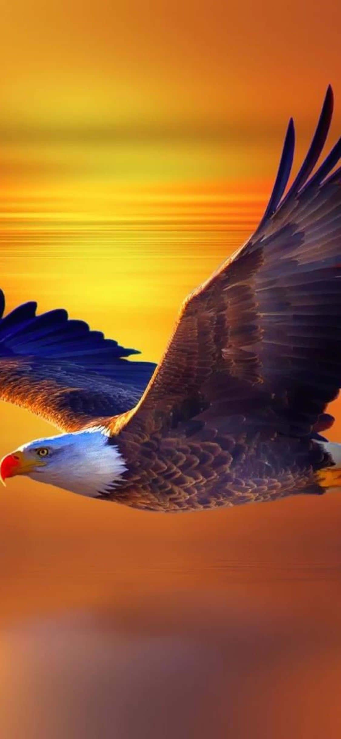 Embrace the latest and greatest technology with an iPhone designed like an eagle — 1125x2436 wallpaper