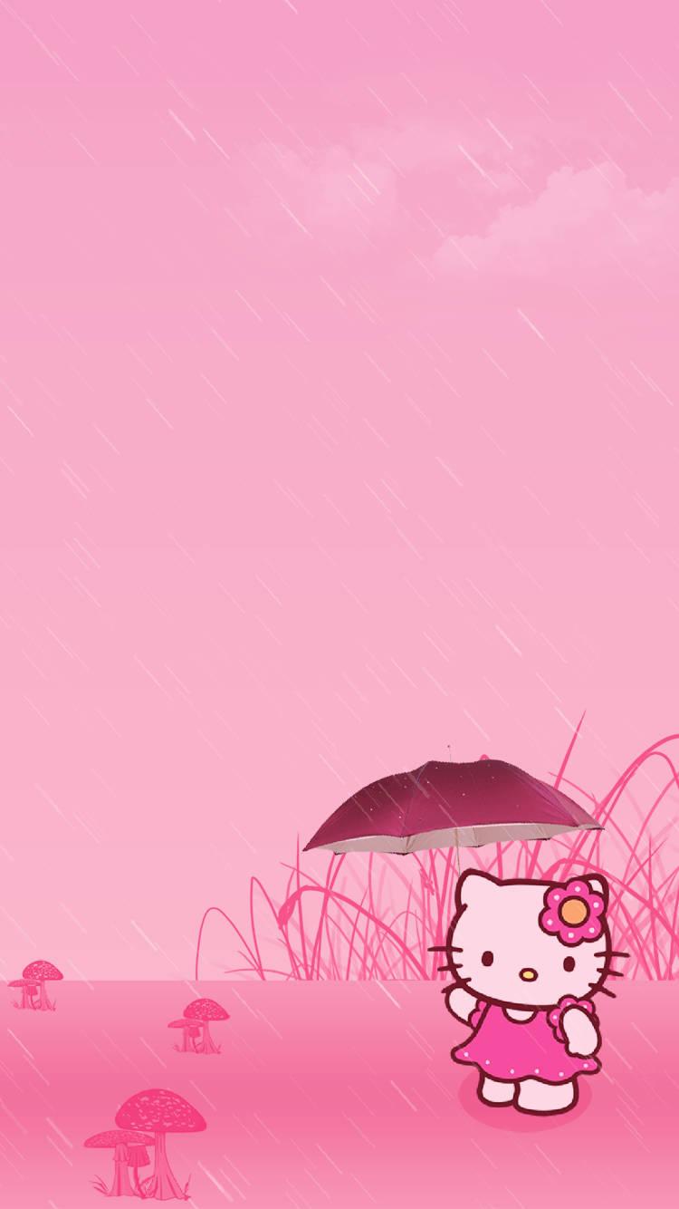 Embrace the Rainy Days with Hello Kitty's Cute Pink Umbrella