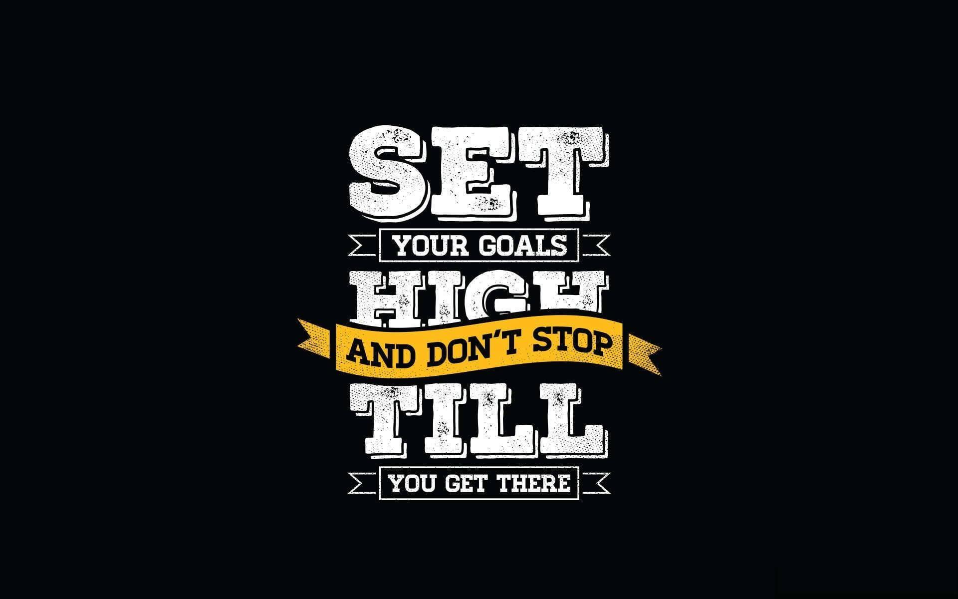 Embrace Your Goals with Determination - Black Motivation — 1920x1200 wallpaper