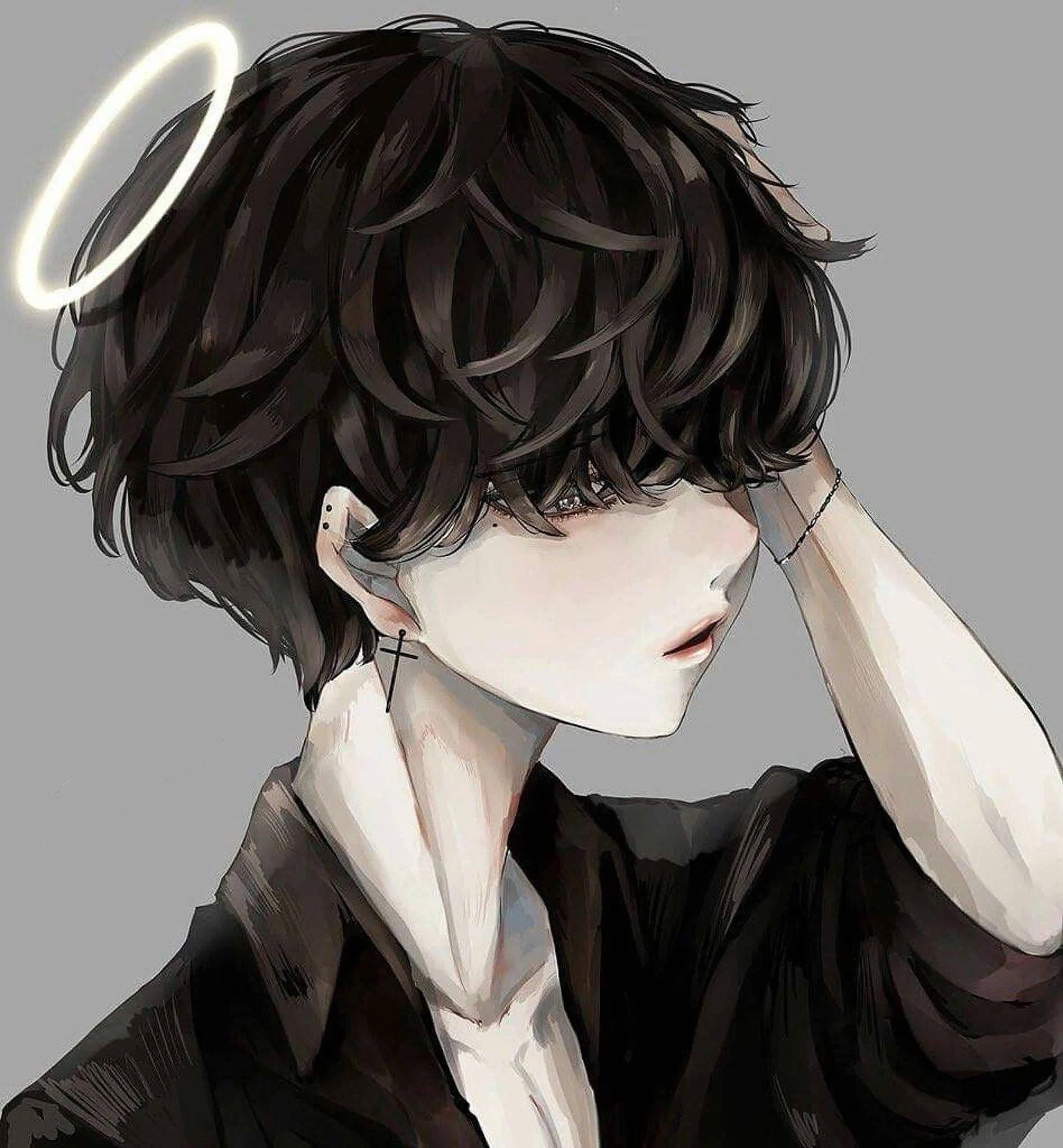 Emo Boy With Halo PFP — 2363x2553 wallpaper