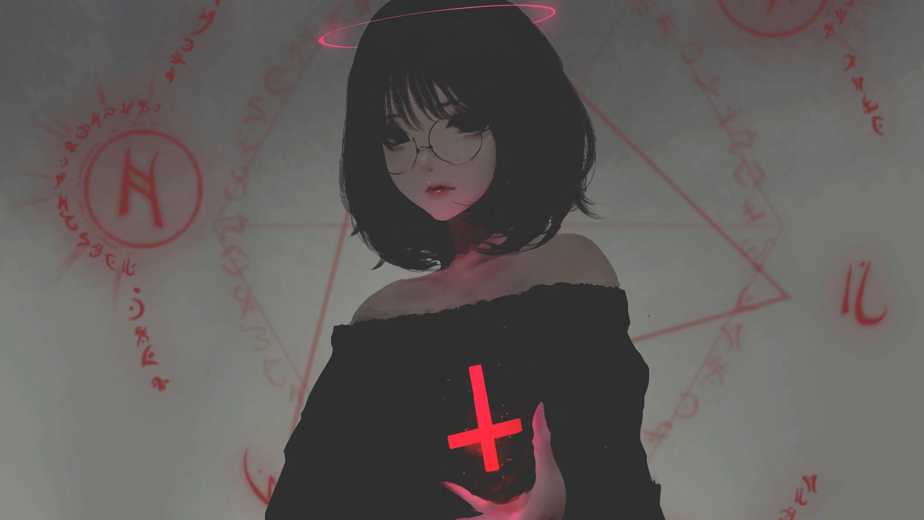 Emo Girl With Cross PFP — 3840x2160 wallpaper