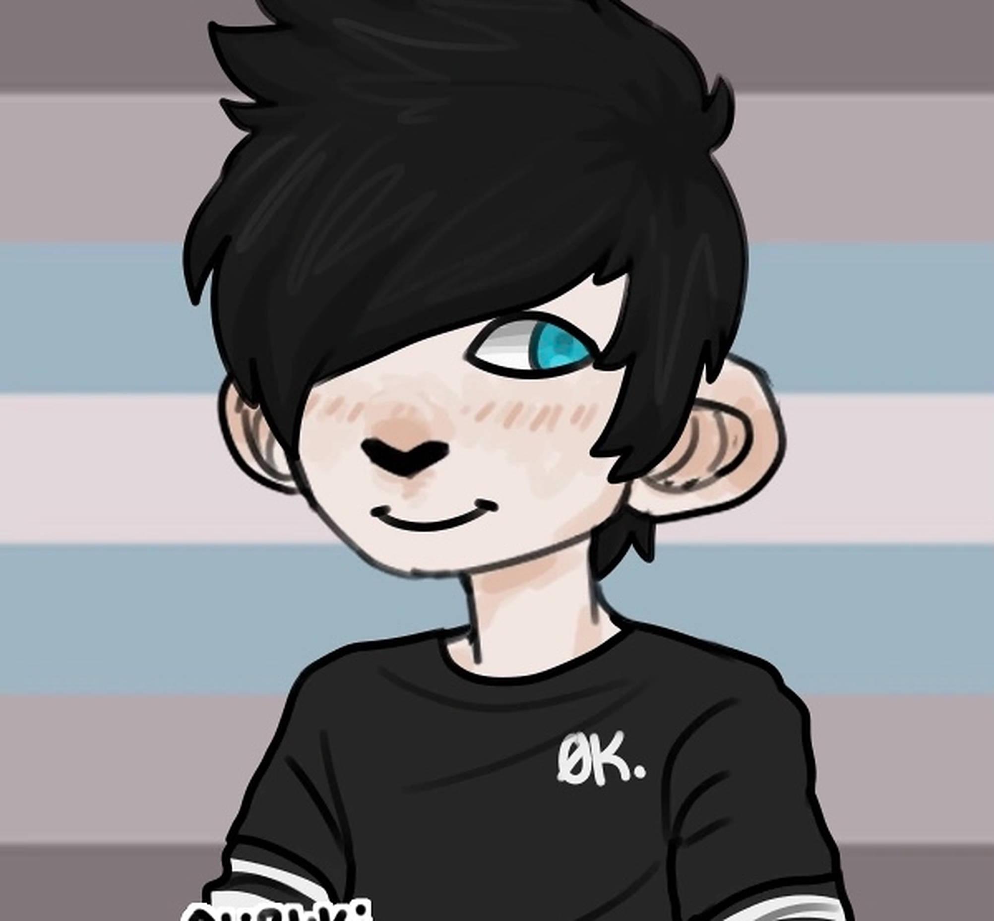 Emo PFP Blue-Eyed Guy — 2004x1857 wallpaper
