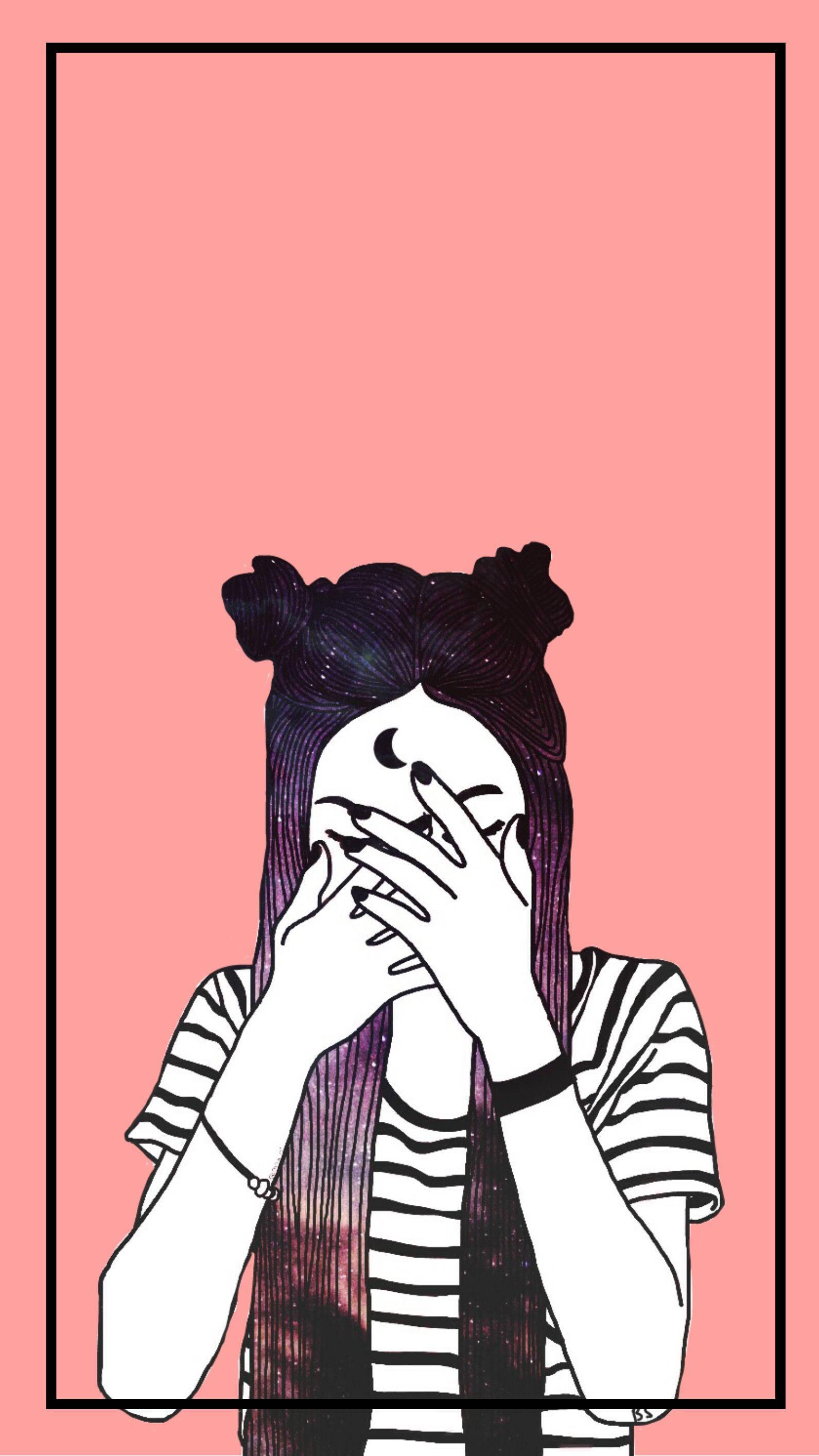 Emo Rockstar Sad Girl — 1591x2828 wallpaper