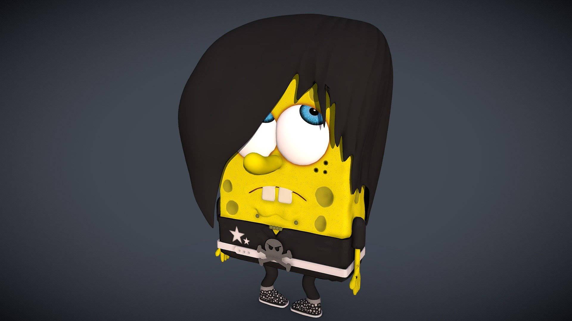 Emo SpongeBob 3D PFP — 1920x1080 wallpaper