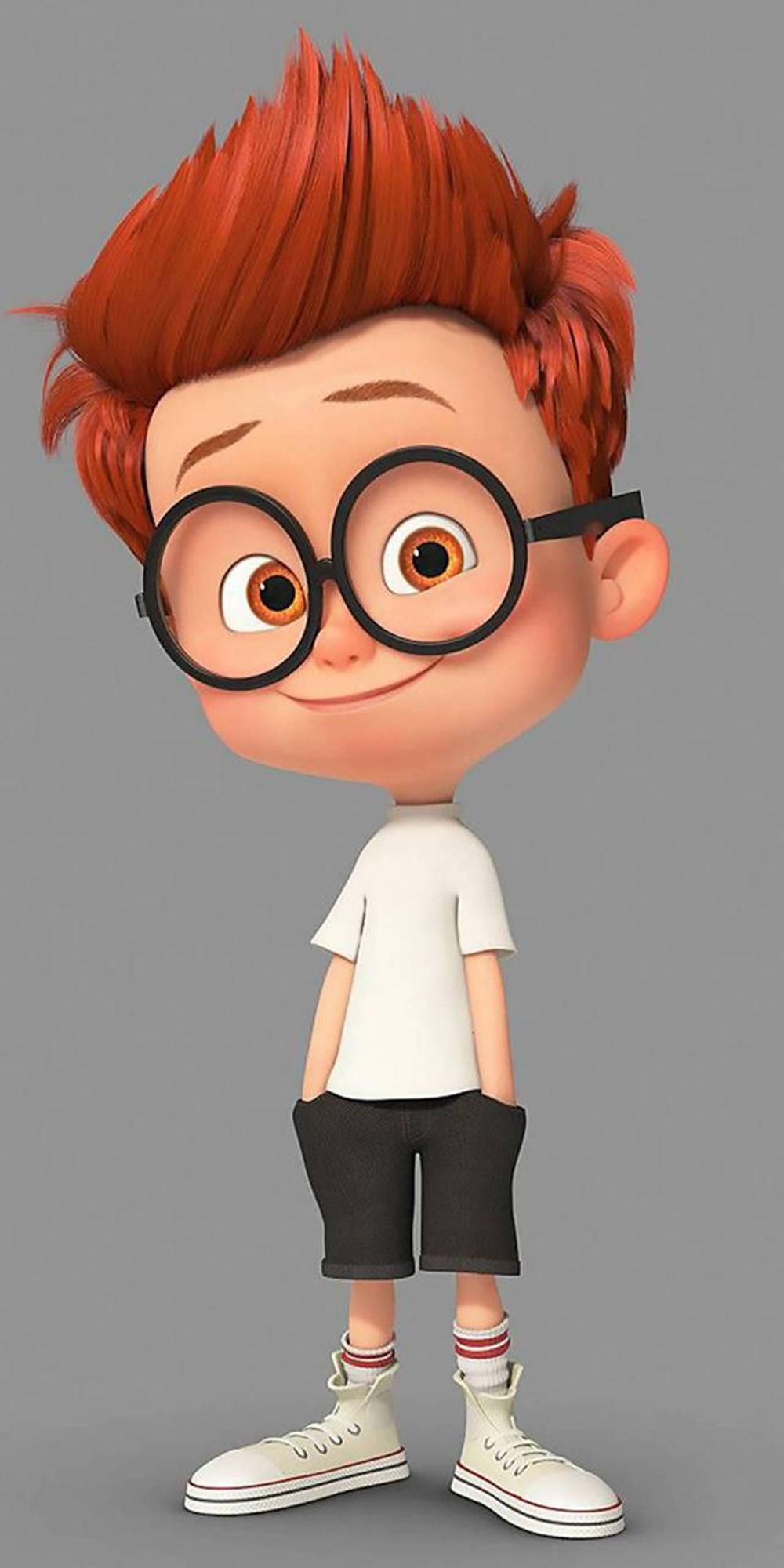 Enchanting 3D illustration of a cute cartoon boy smiling brightly. — 1000x2000 wallpaper