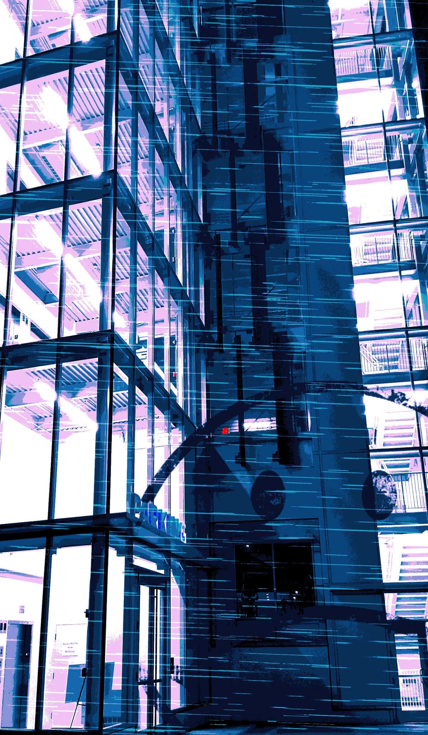 Enchanting Neon Cityscape Aesthetic Phone Background — 1440x2470 wallpaper
