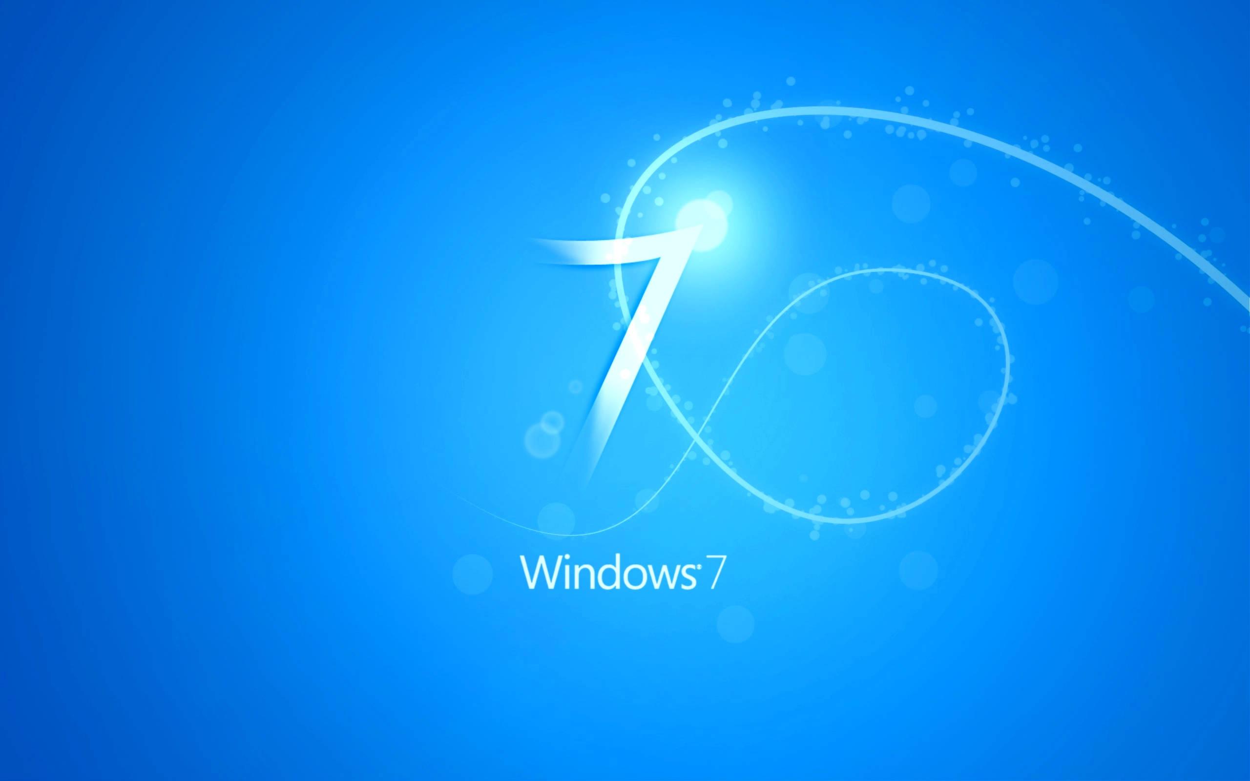 Enjoy A Bright Blue Windows 7 Desktop — 2560x1600 wallpaper