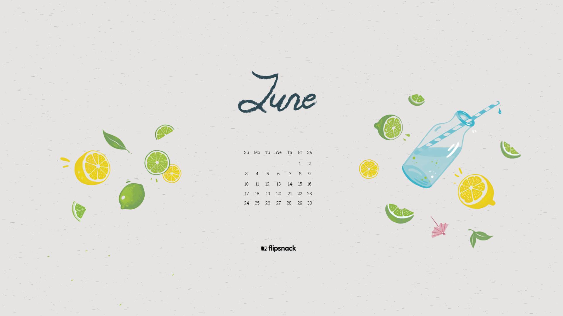 Enjoy a cool glass of refreshing lemonade in June! — 1920x1080 wallpaper