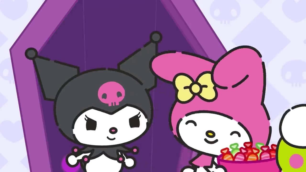 Enjoy a loving embrace with the adorable Kuromi!