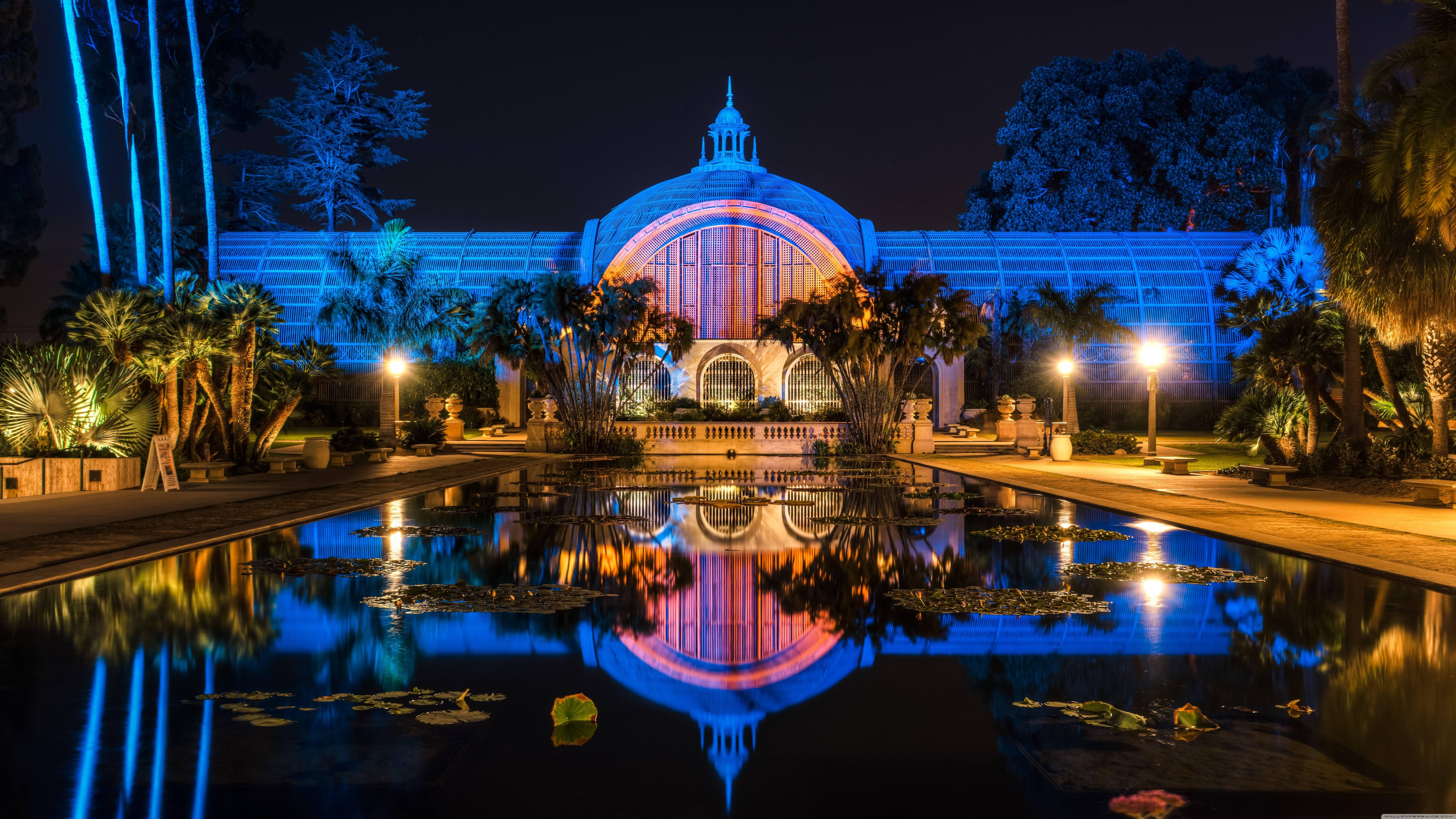 Enjoy an afternoon visiting the picturesque Balboa Park in San Diego — 7680x4320 wallpaper