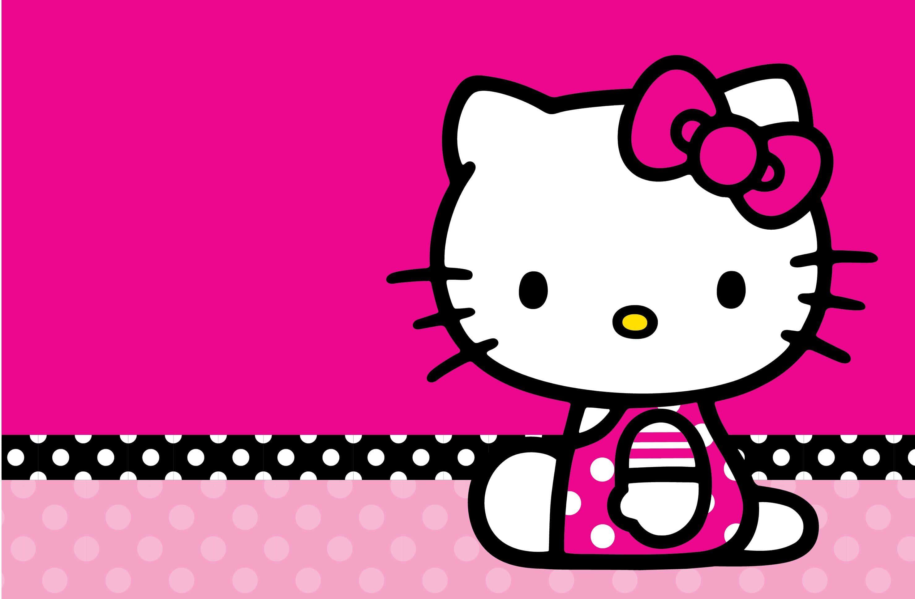 Enjoy computing with this adorable Hello Kitty laptop! — 2958x1938 wallpaper