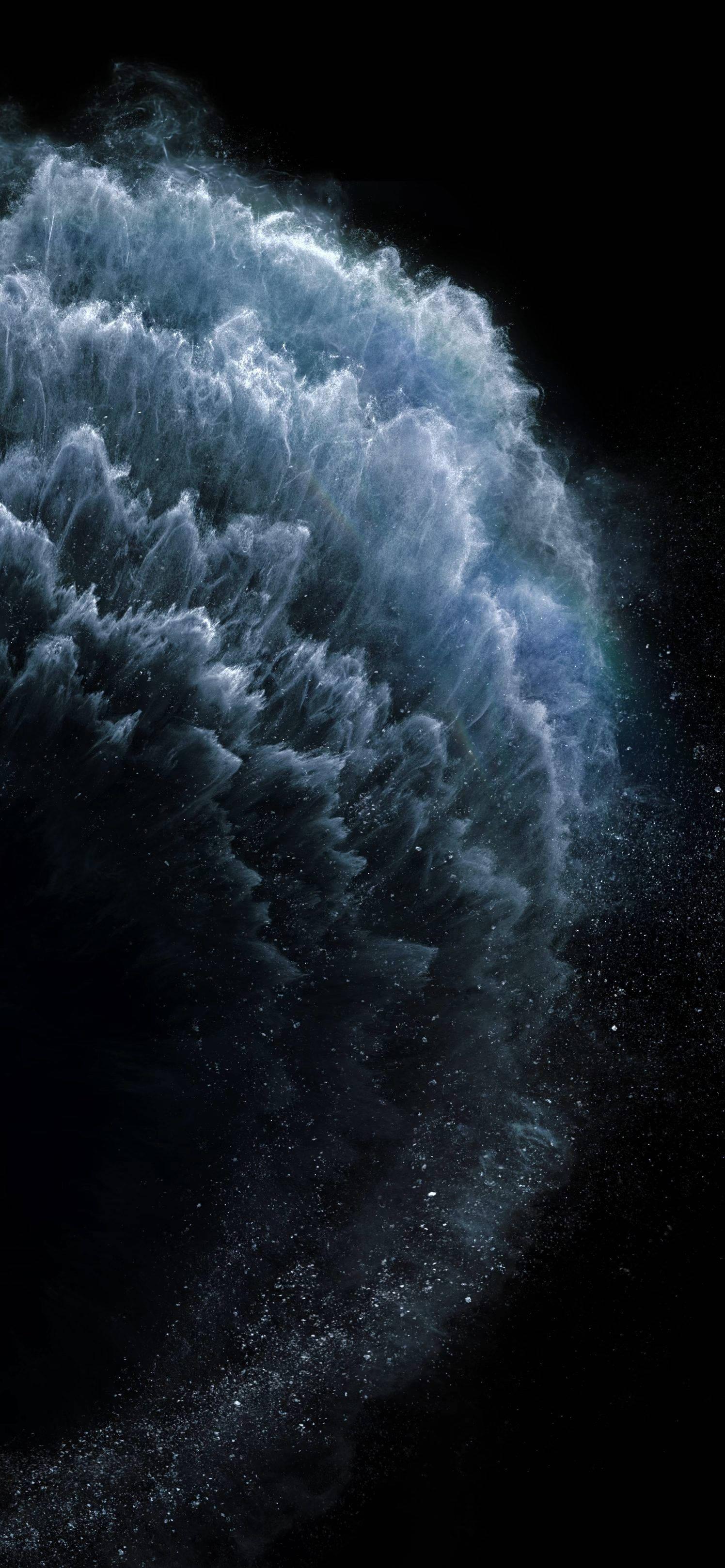 Enjoy the beautiful waves of the ocean with the new iPhone 11 in white. — 1496x3238 wallpaper