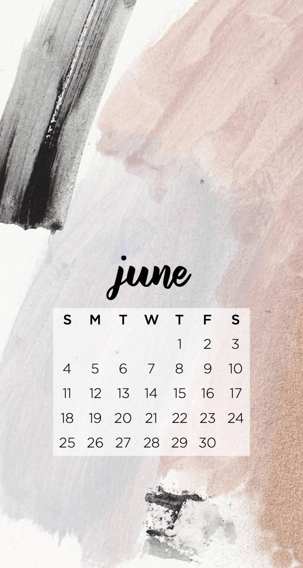Enjoy The Summer Days with June Aesthetic Calendar — 1026x1920 wallpaper